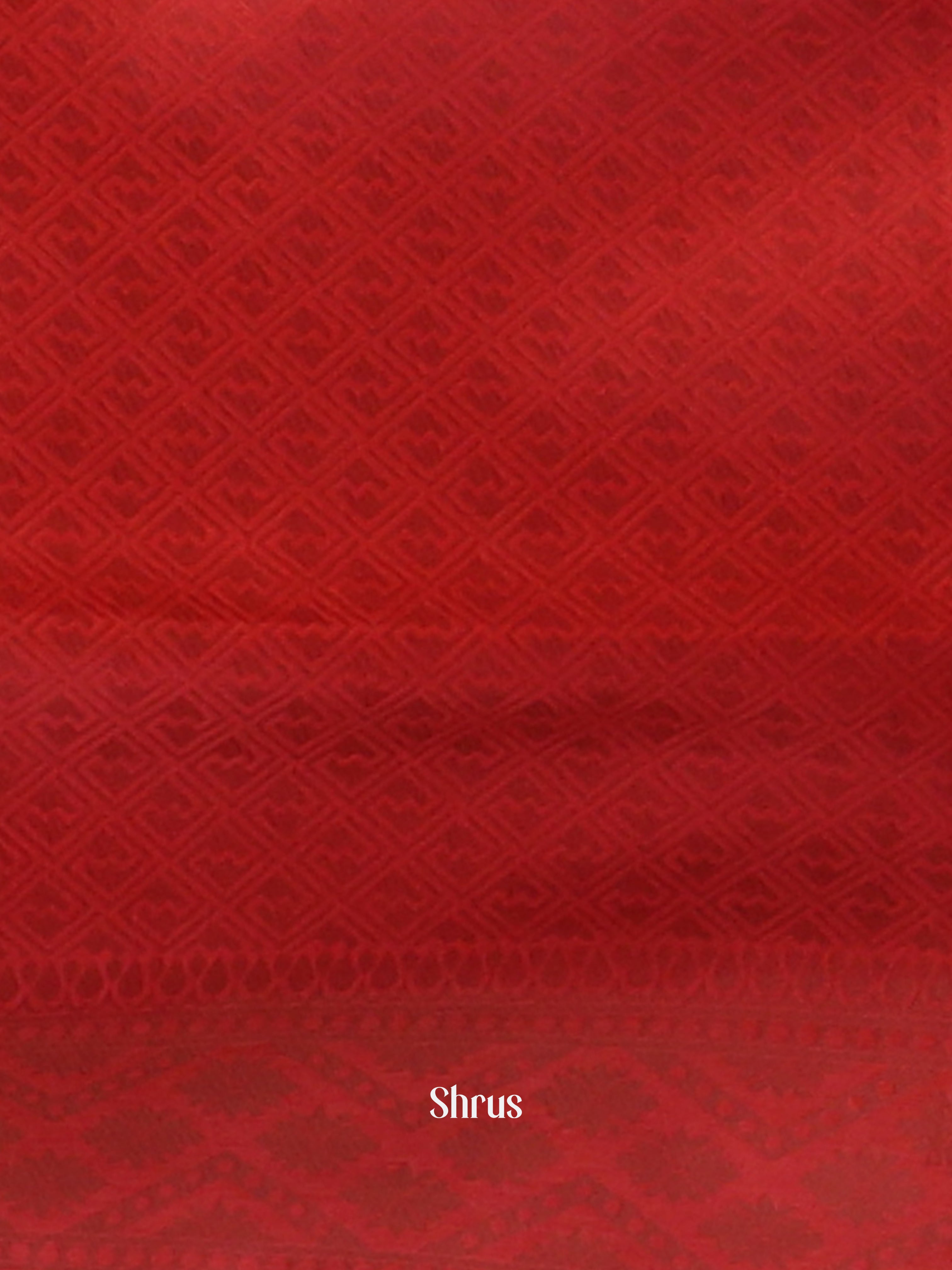 Violet & Red - Semi Softsilk Saree - Shop on Shrus.com