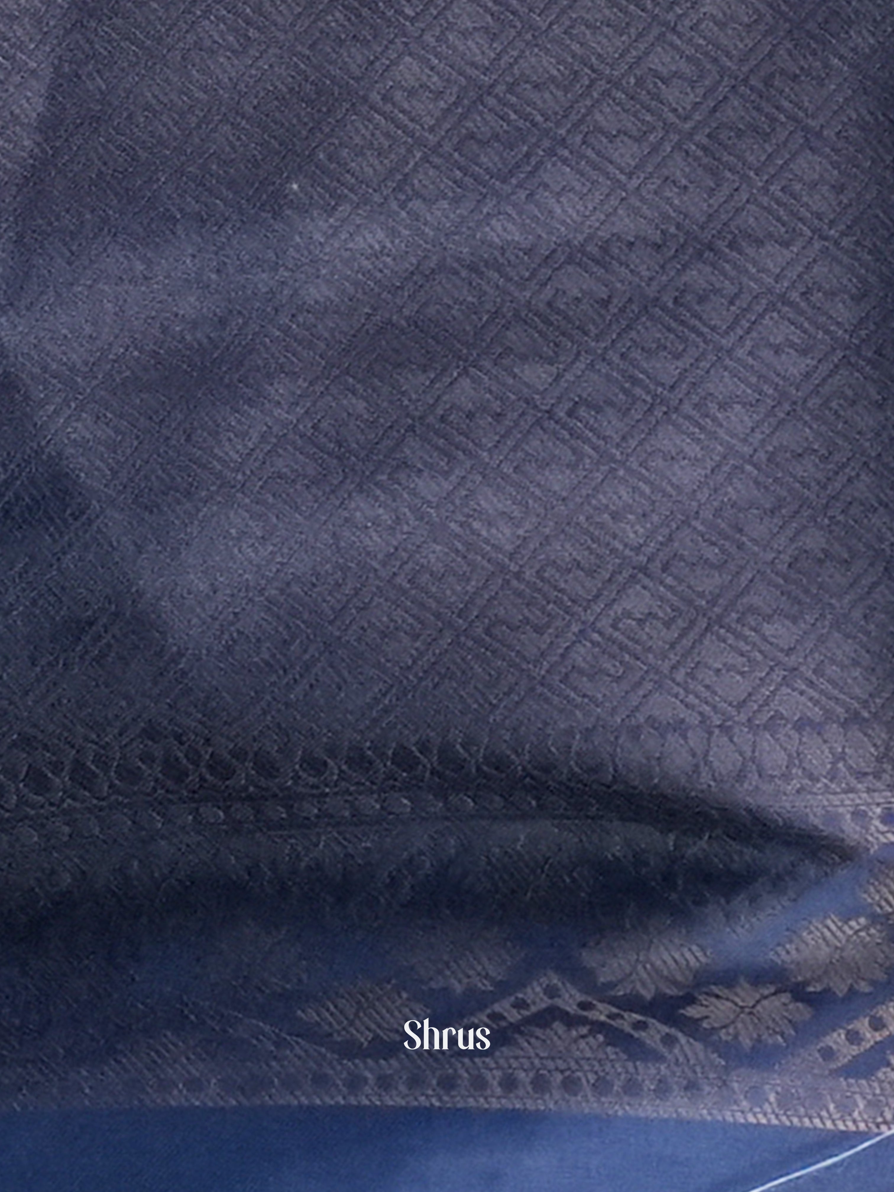 Pink & Blue- Semi Softsilk Saree - Shop on Shrus.com
