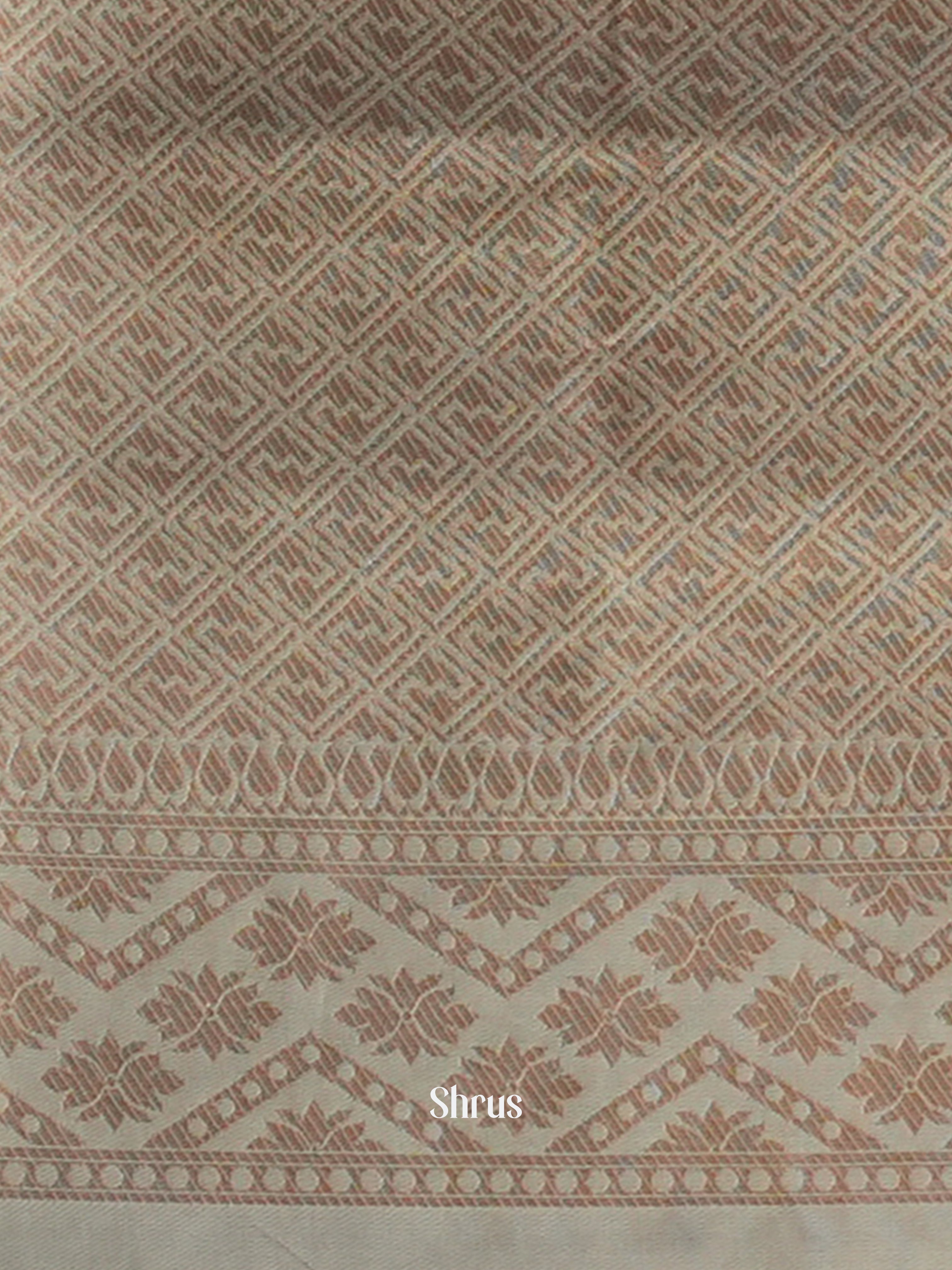 Black & Ice blue - Semi Softsilk Saree - Shop on Shrus.com