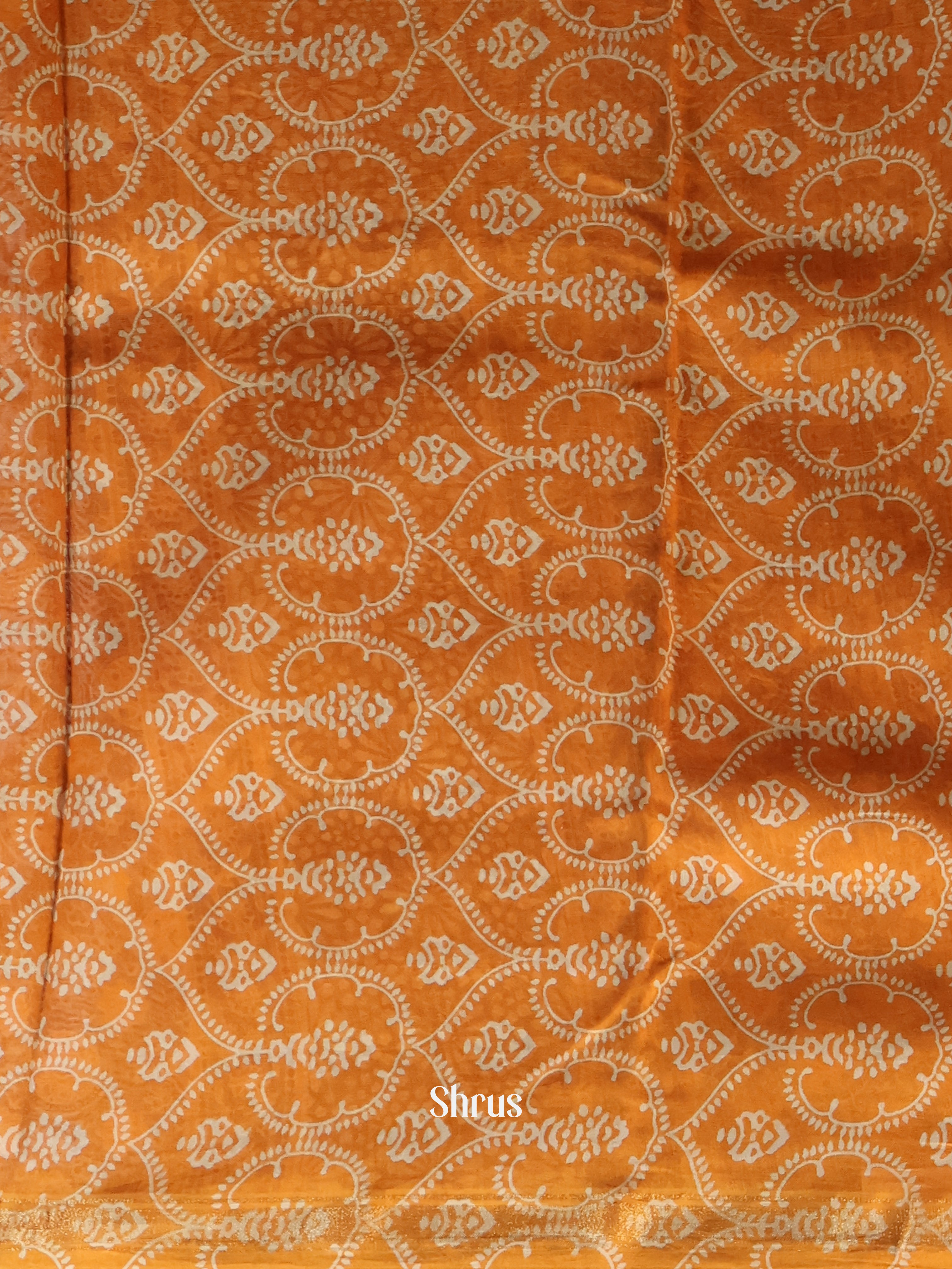 Mustard- Maheshwari silkcotton Saree - Shop on Shrus.com