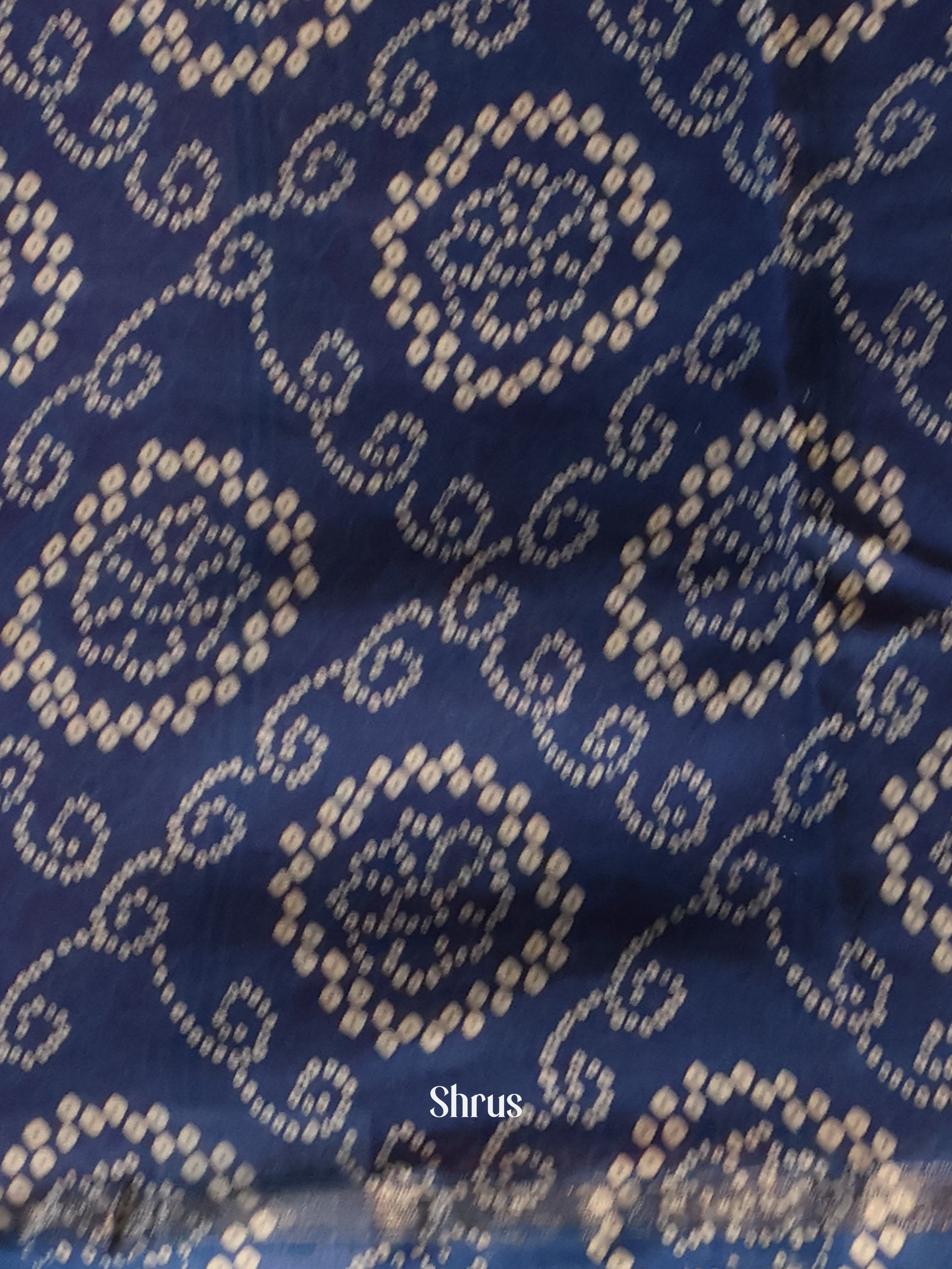 Brick & Blue - Maheshwari silkcotton Saree - Shop on Shrus.com