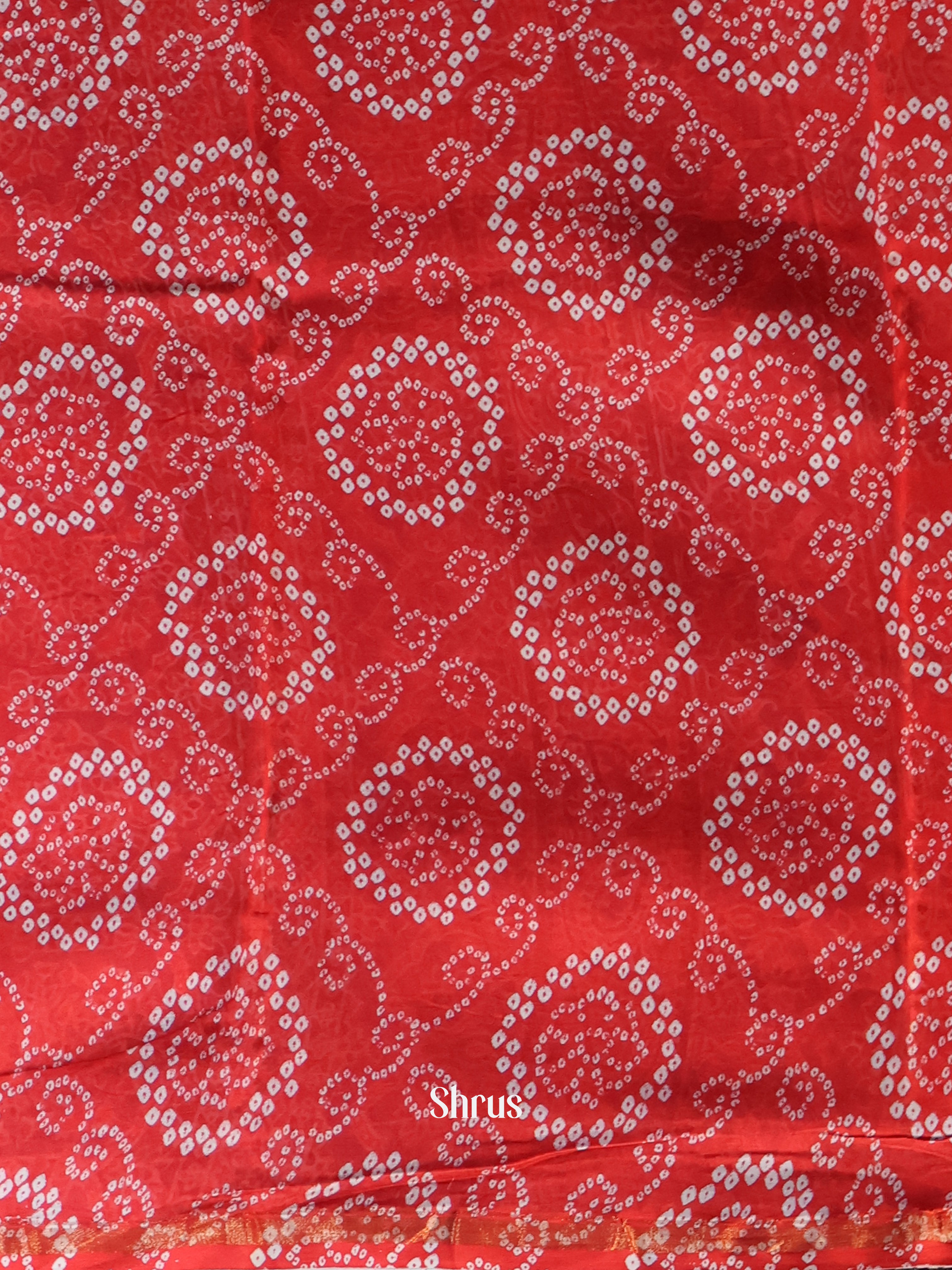 Black & Red- Maheshwari silkcotton Saree - Shop on Shrus.com