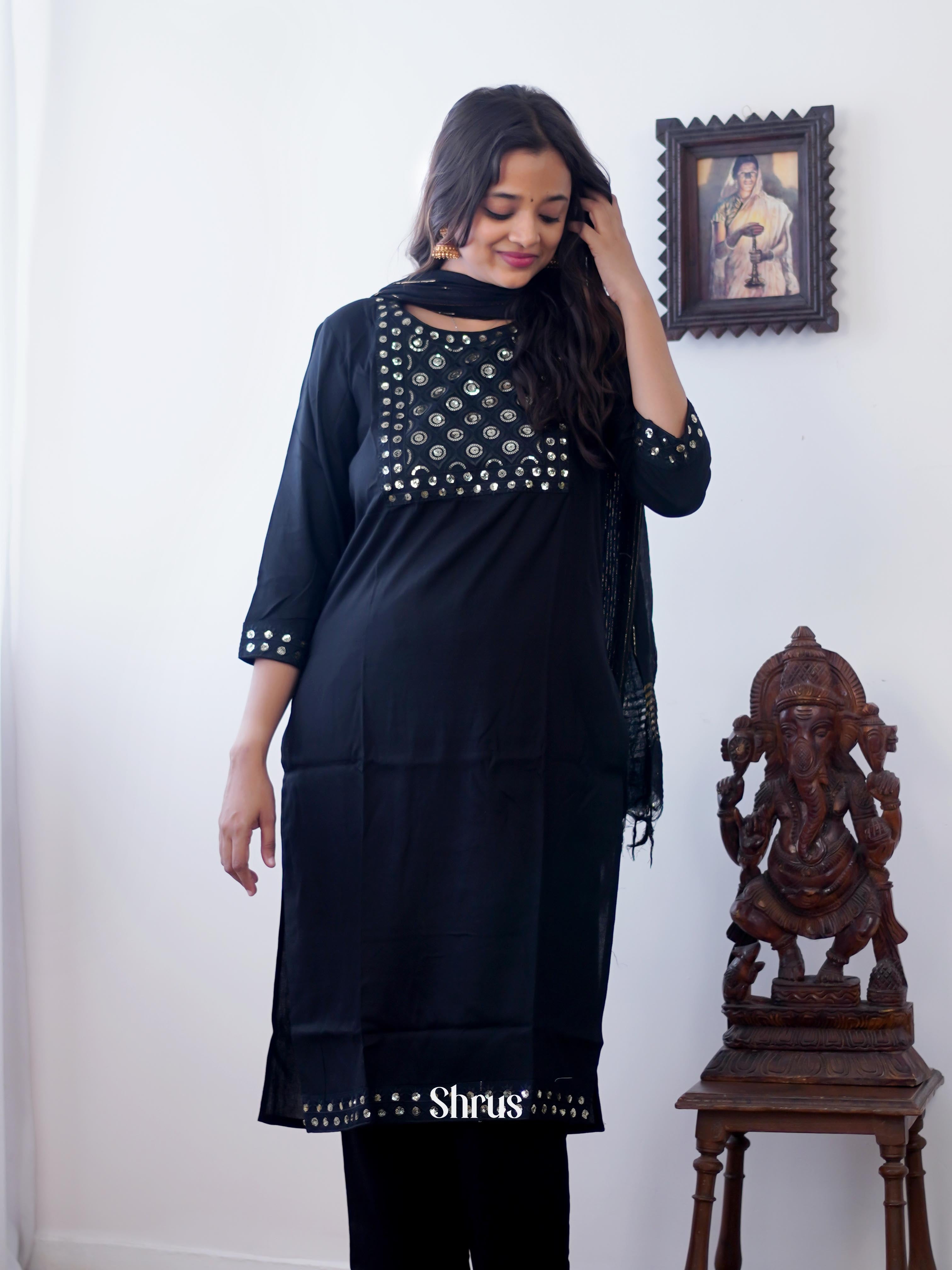 Black -3pc Readymade Suits - Shop on Shrus.com