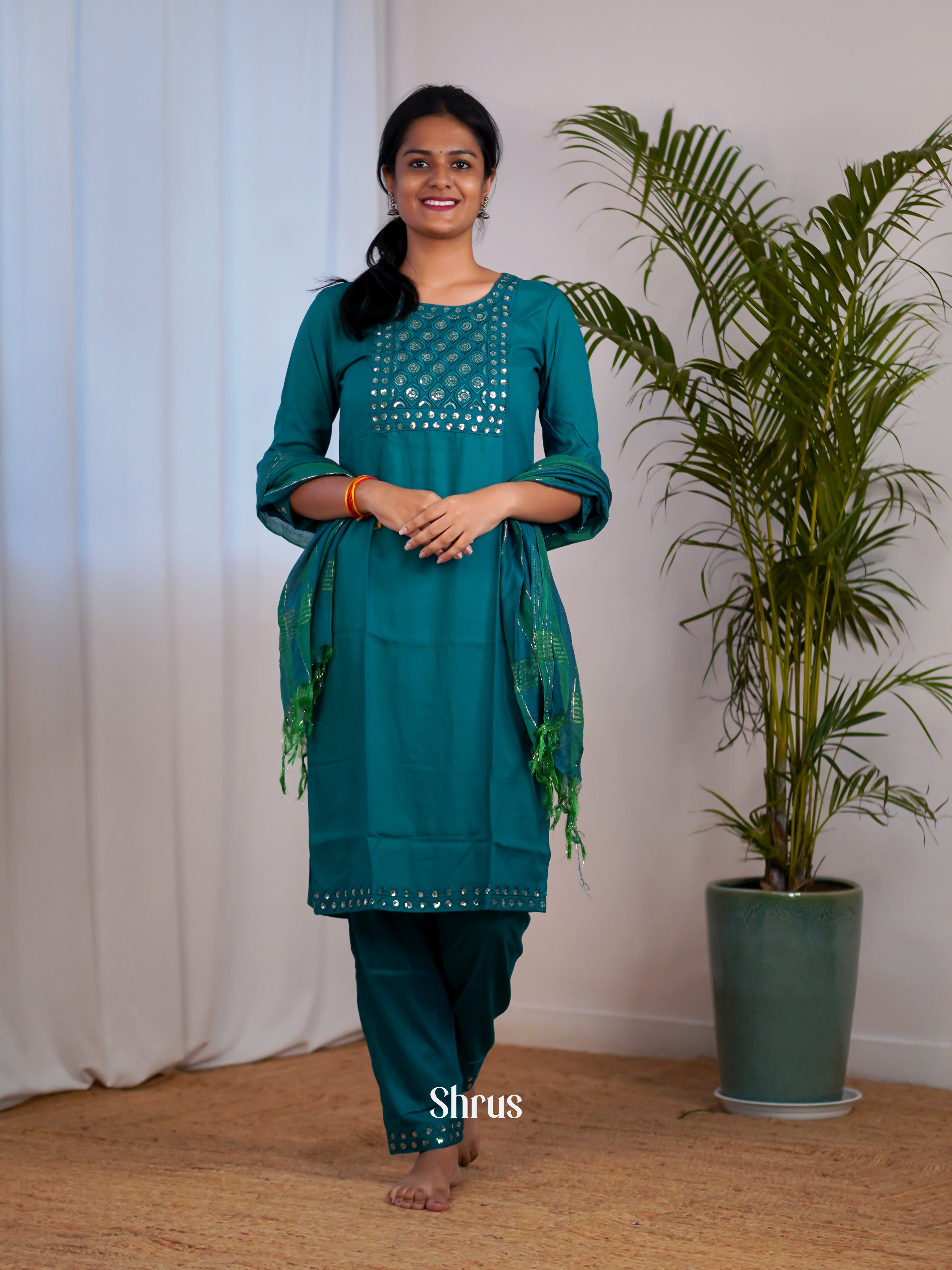 Blue -3pc Readymade Suits - Shop on Shrus.com