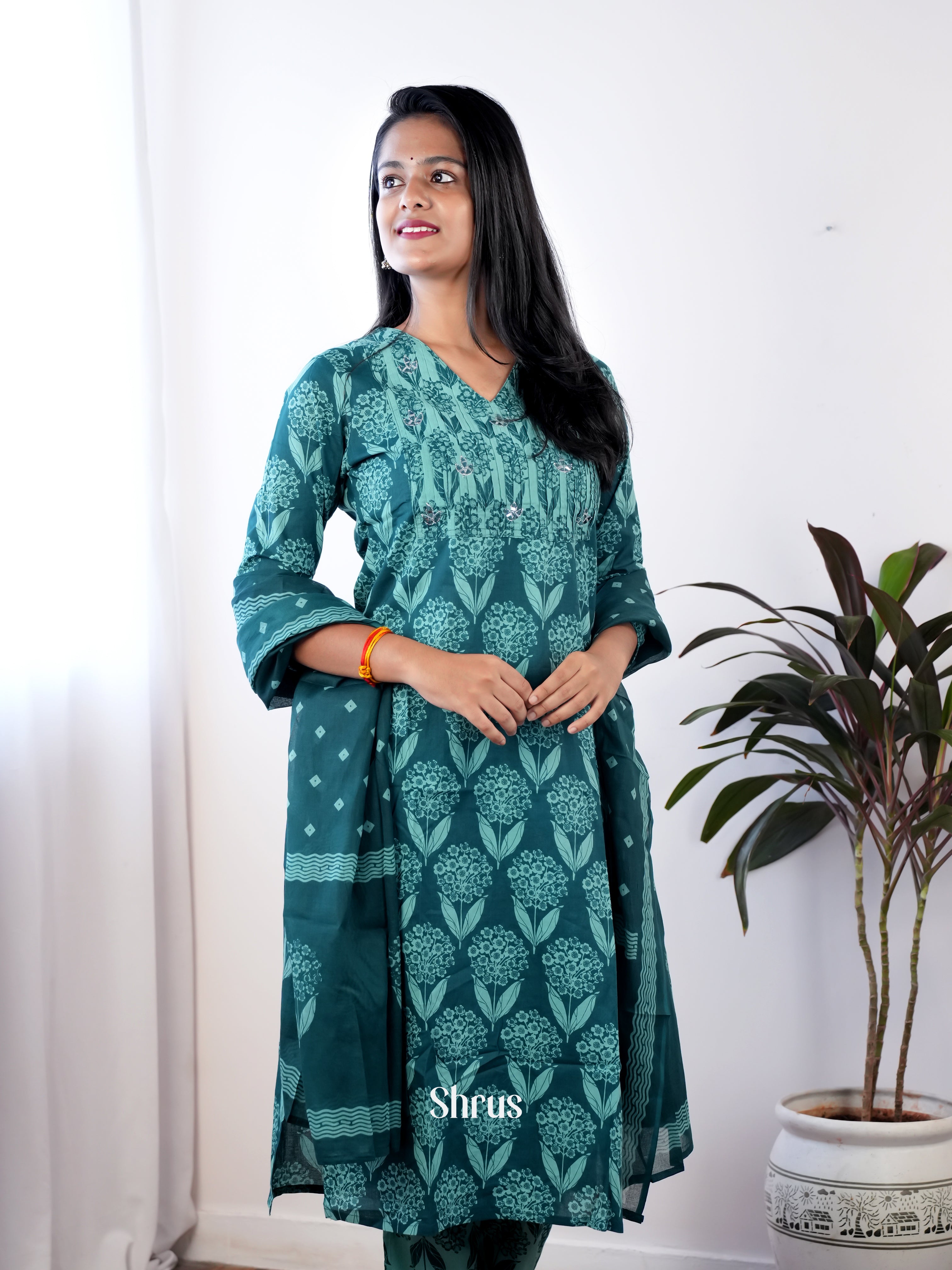 Green -3pc Readymade Suits - Shop on Shrus.com