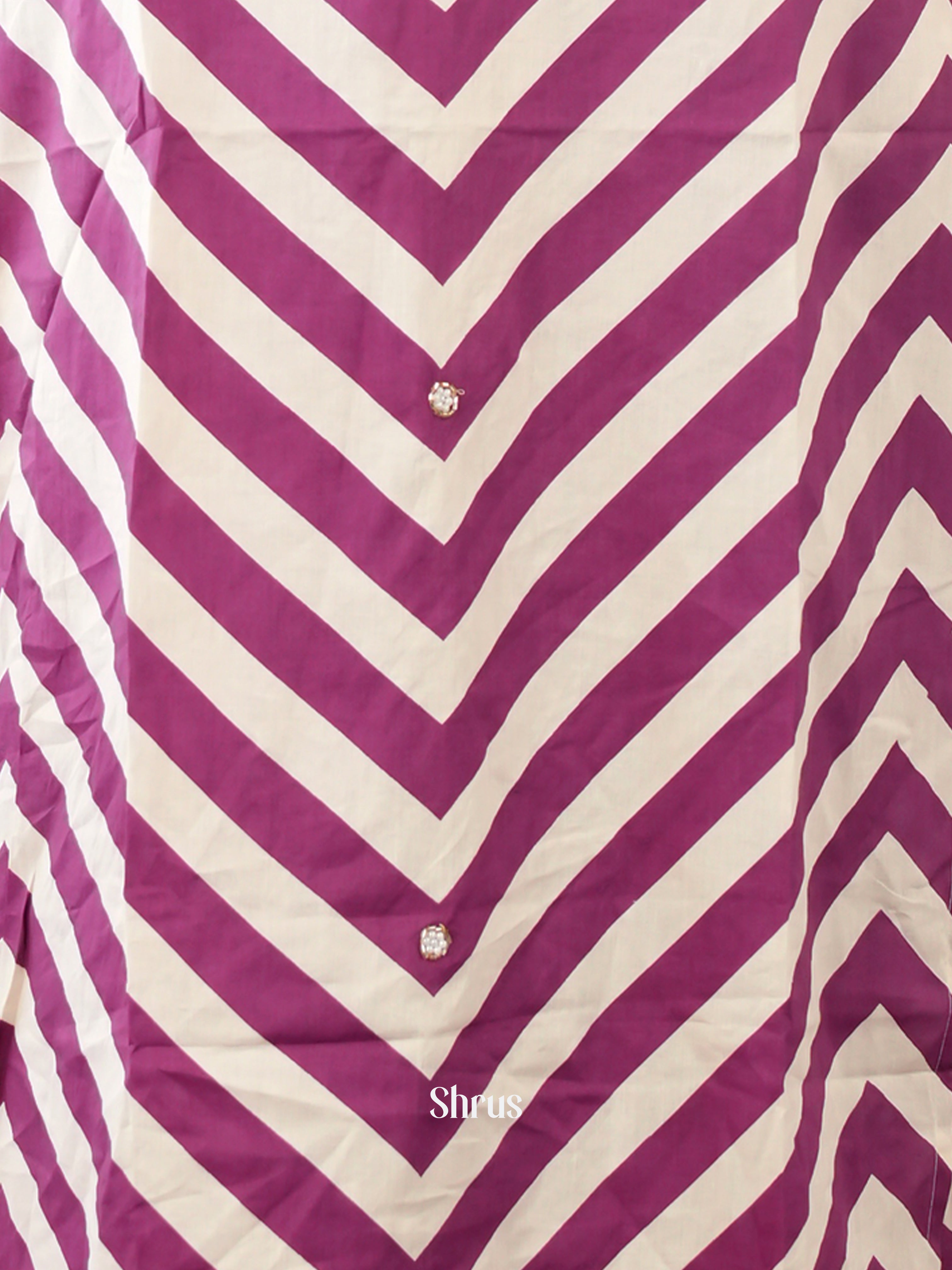 Purple & Cream -3pc Rayon Readymade Suits - Shop on Shrus.com