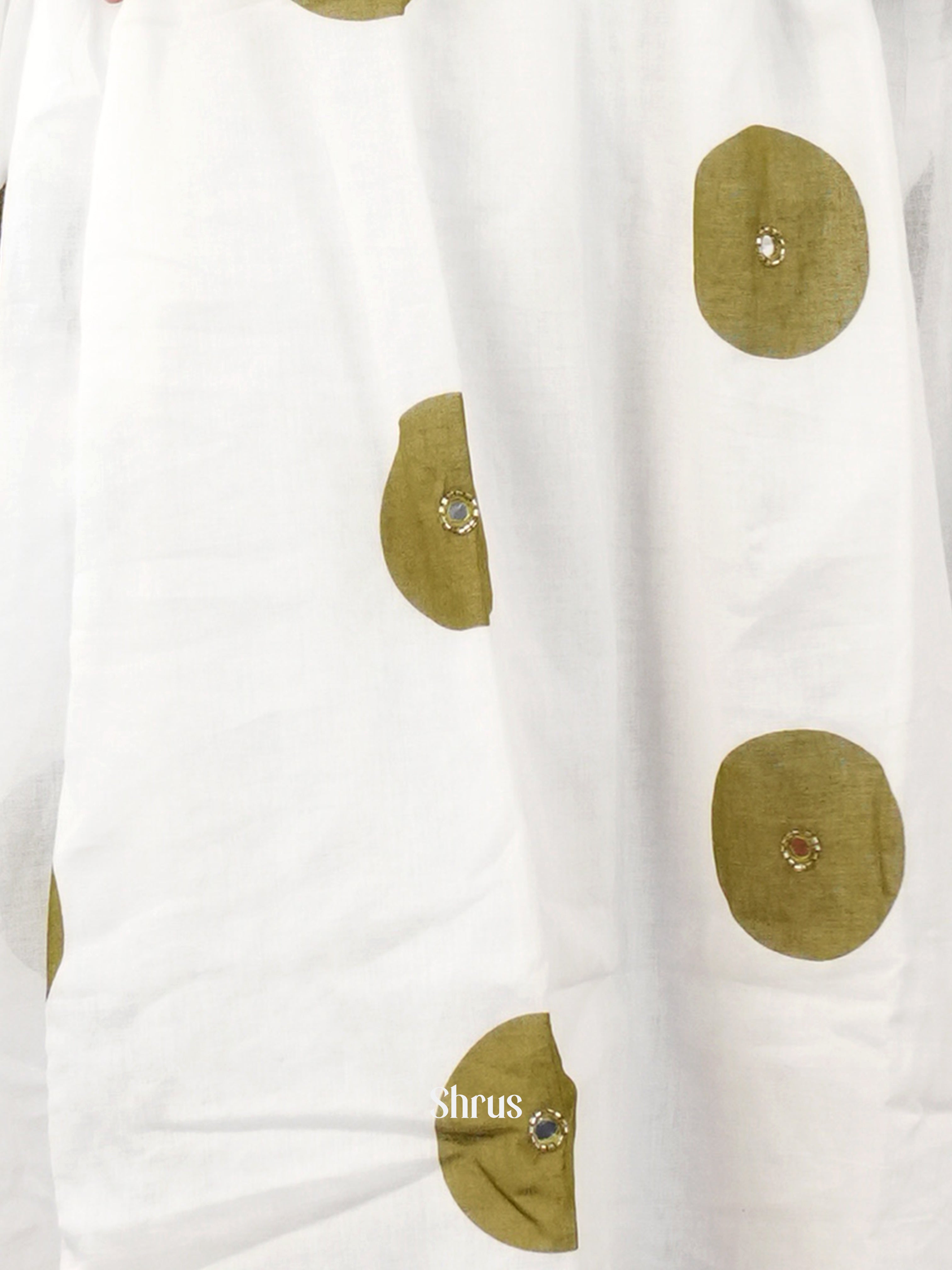 Cream & Green - 3pc Rayon Readymade Suits - Shop on Shrus.com