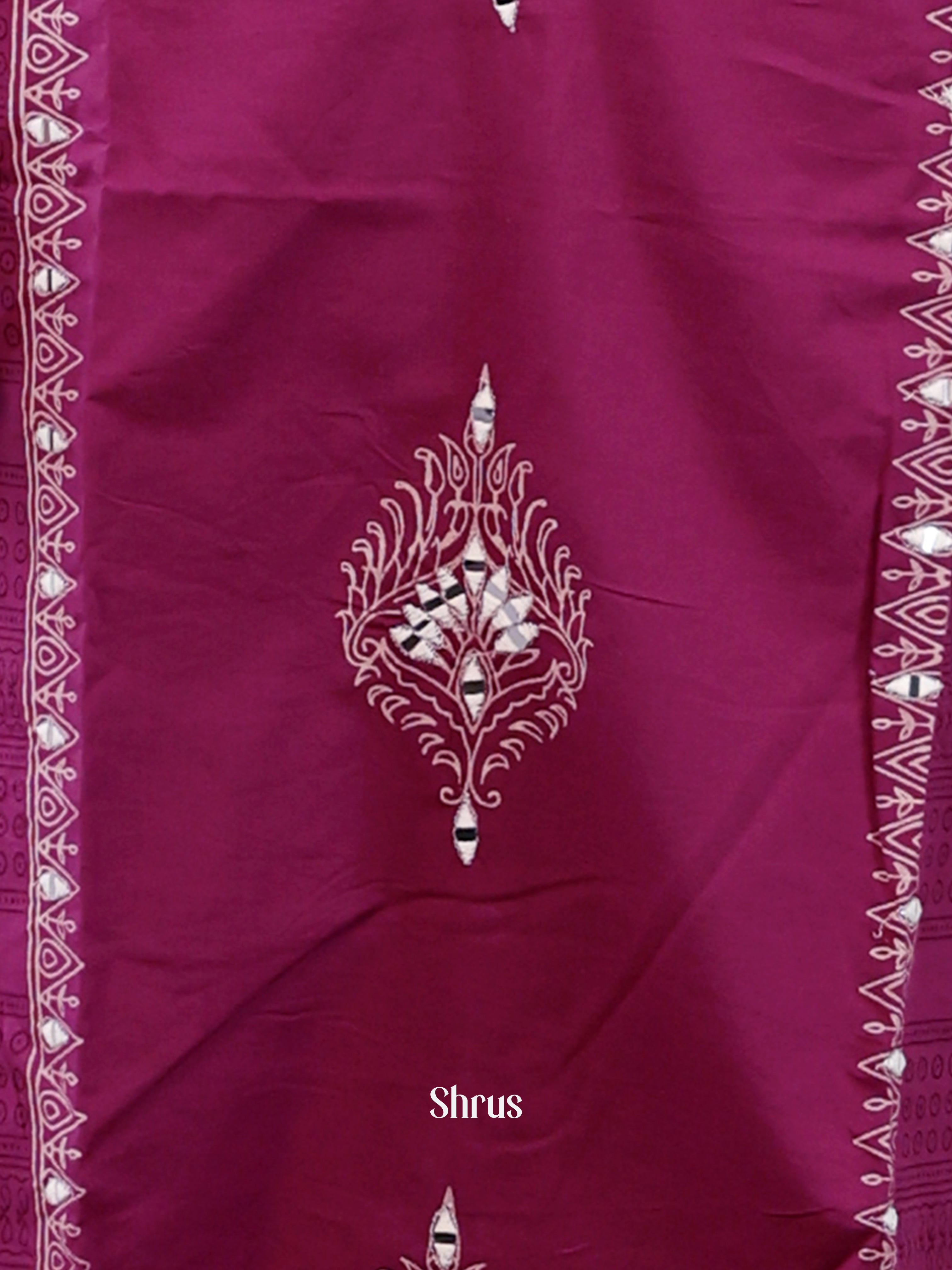 Purple -3pc block print Readymade Suits - Shop on Shrus.com