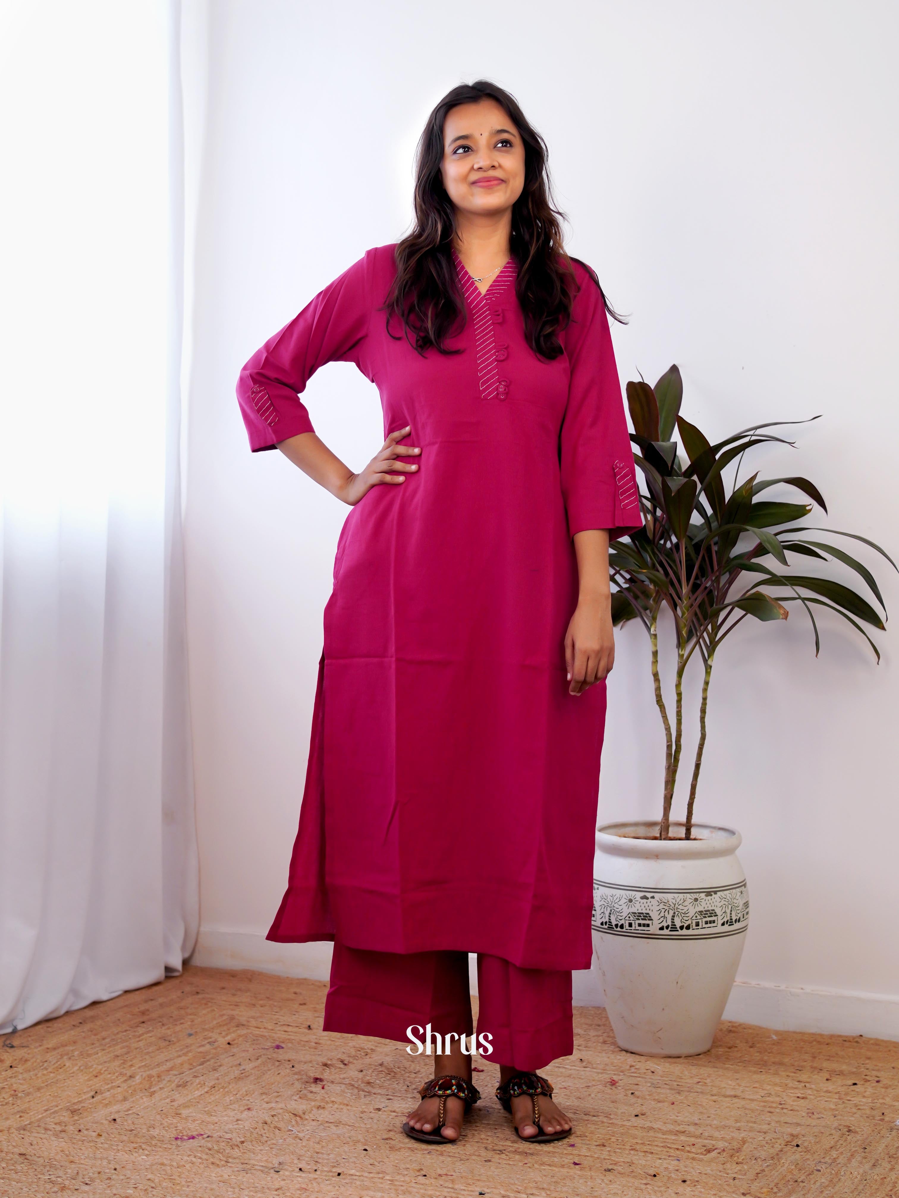 Pink -2pc Readymade Suits - Shop on Shrus.com