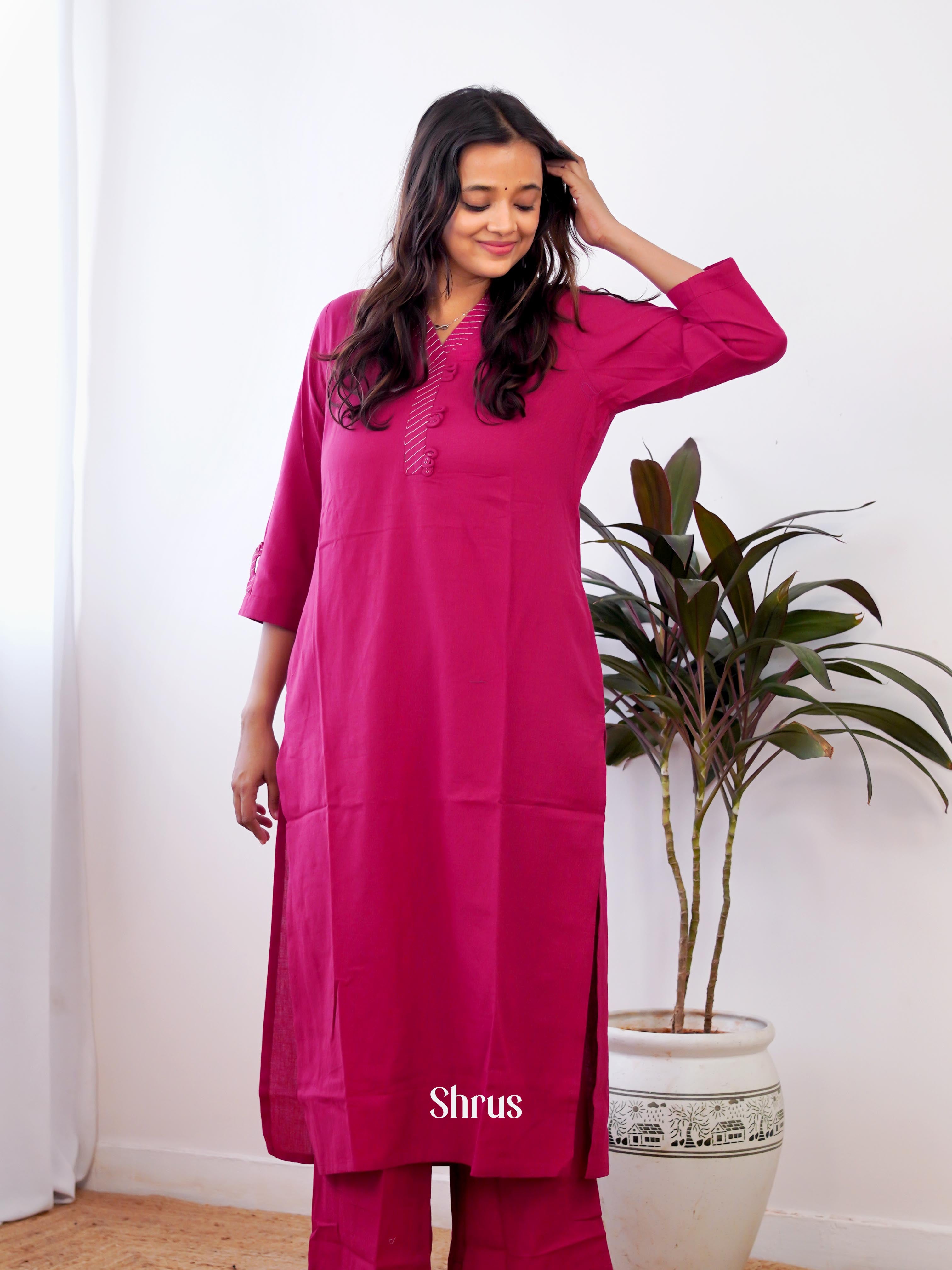 Pink -2pc Readymade Suits - Shop on Shrus.com