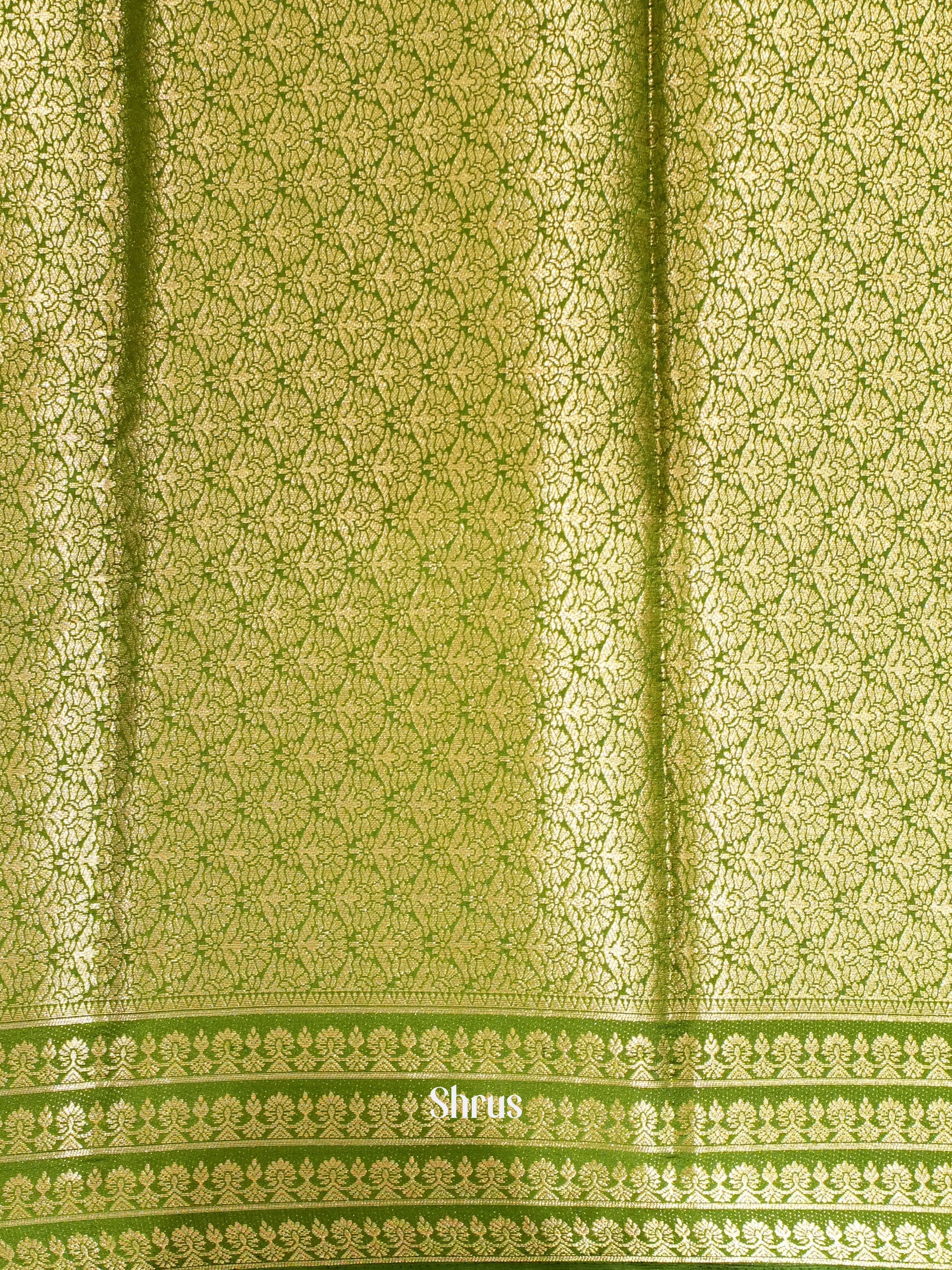 Orange & Green - Mysoresilk-halfpure Saree - Shop on Shrus.com