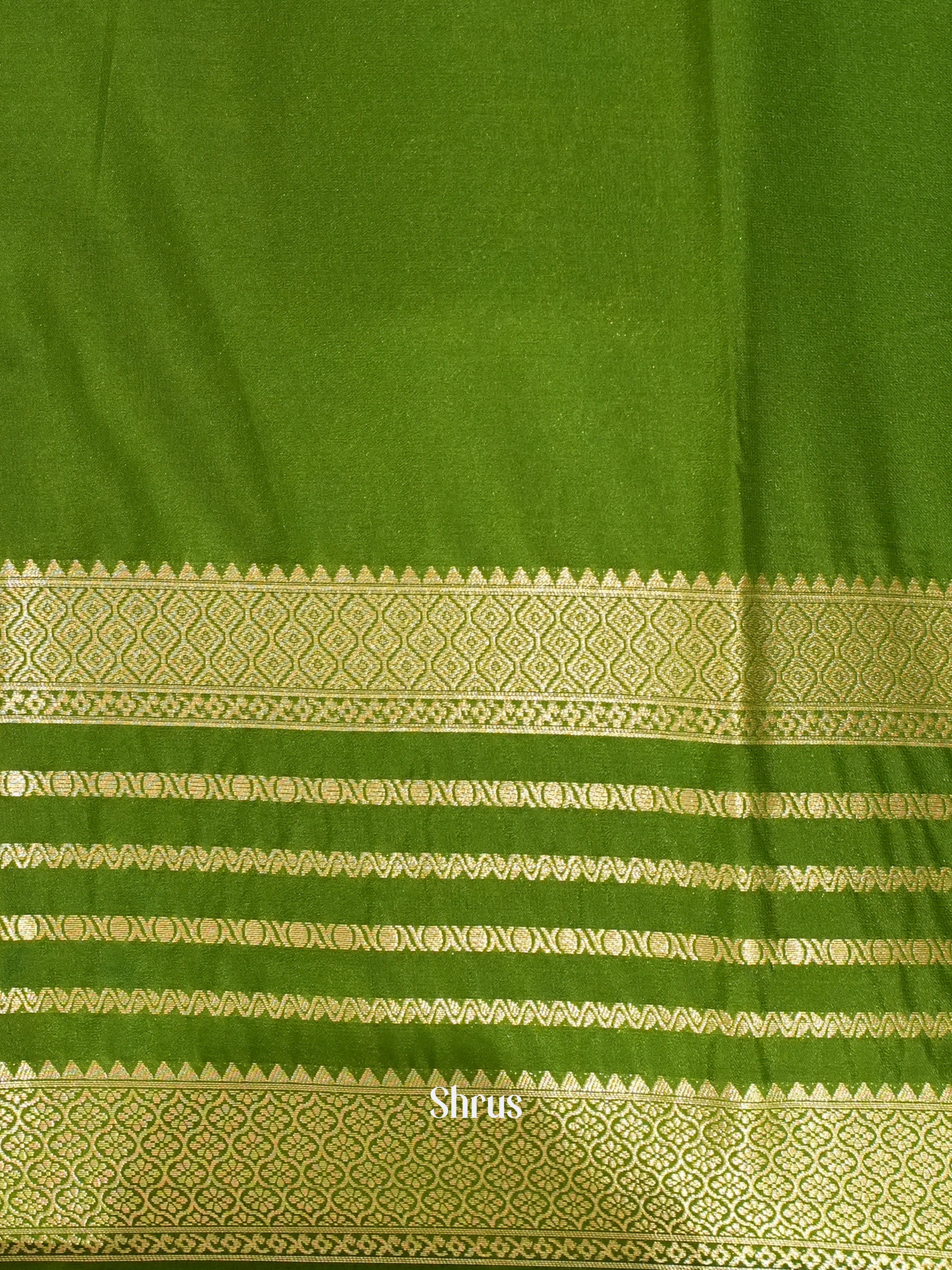 Mambazha Yellow & Green - Mysoresilk-halfpure Saree - Shop on Shrus.com