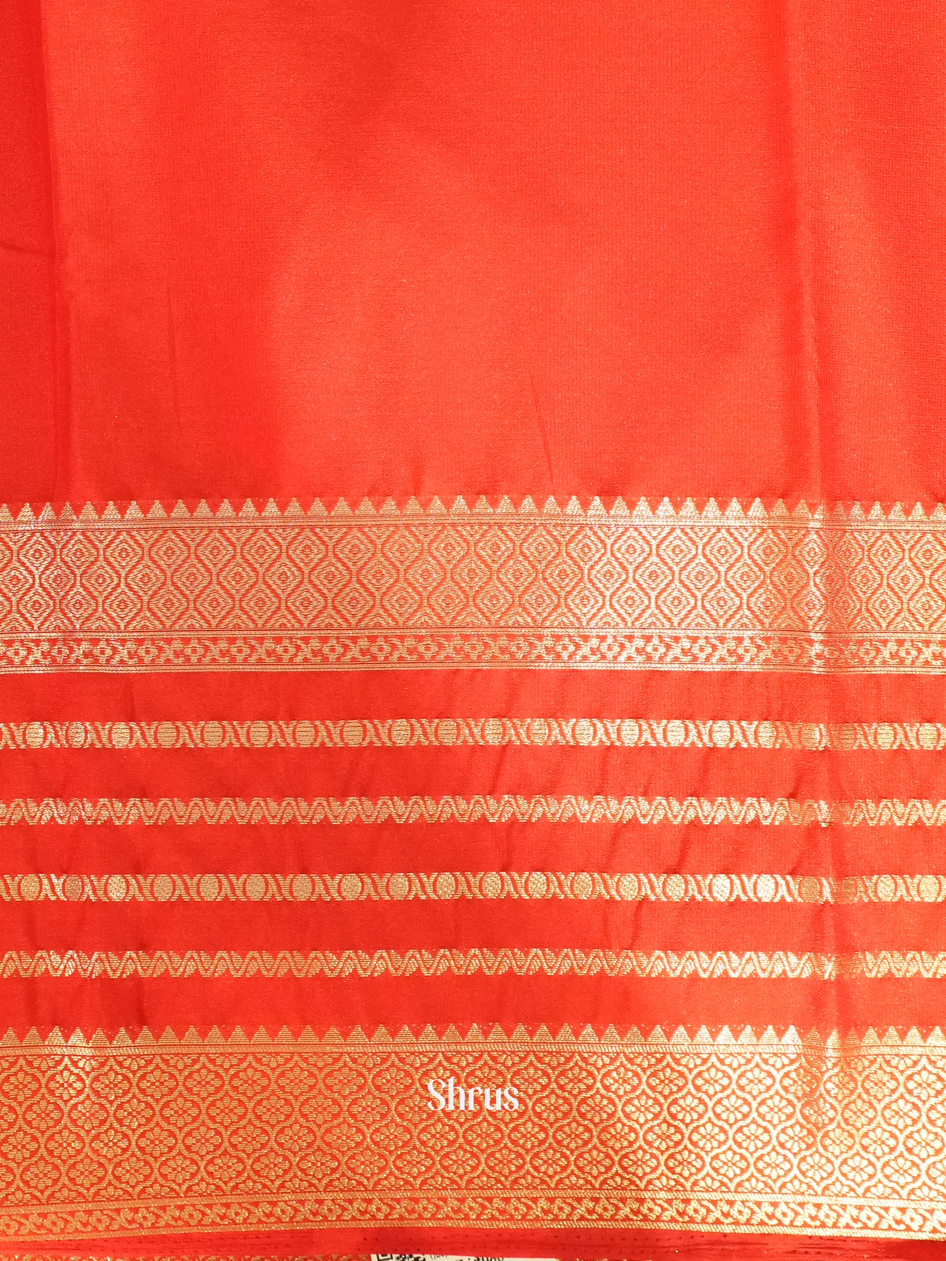 Purple & Red - Mysoresilk-halfpure Saree - Shop on Shrus.com