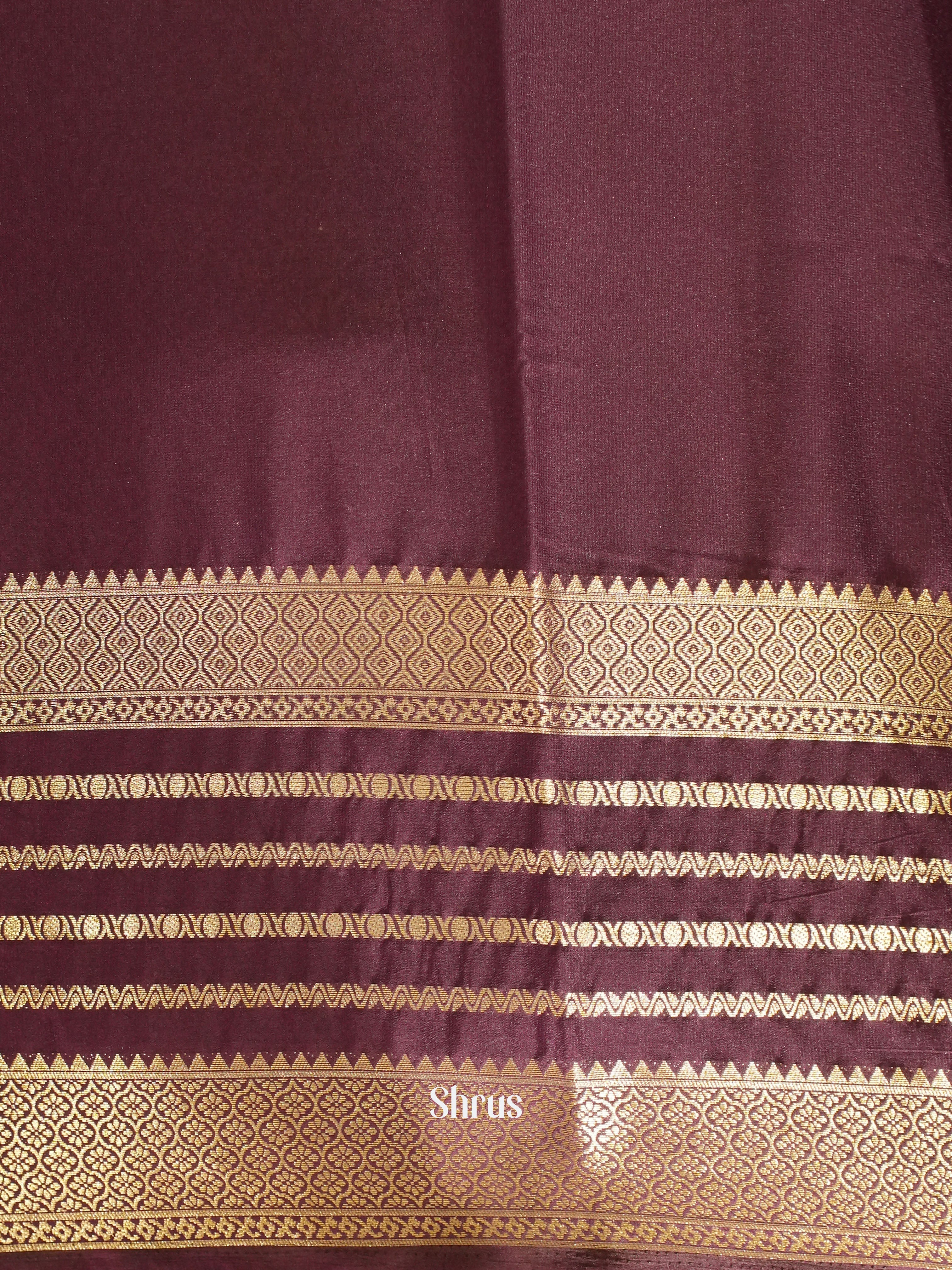 Pastel Green & Brown - Mysoresilk-halfpure Saree - Shop on Shrus.com