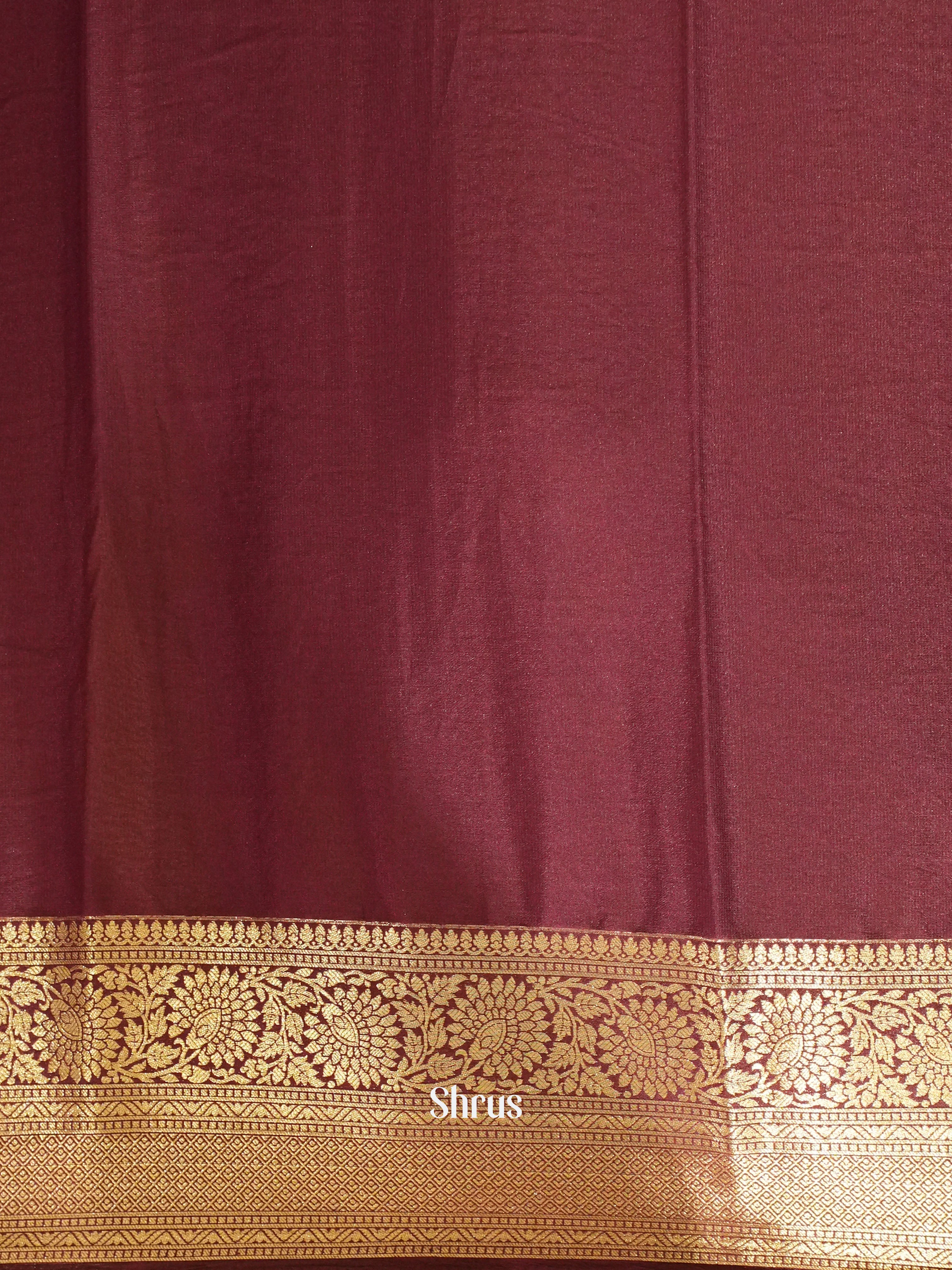 Brown - Mysoresilk-halfpure Saree - Shop on Shrus.com
