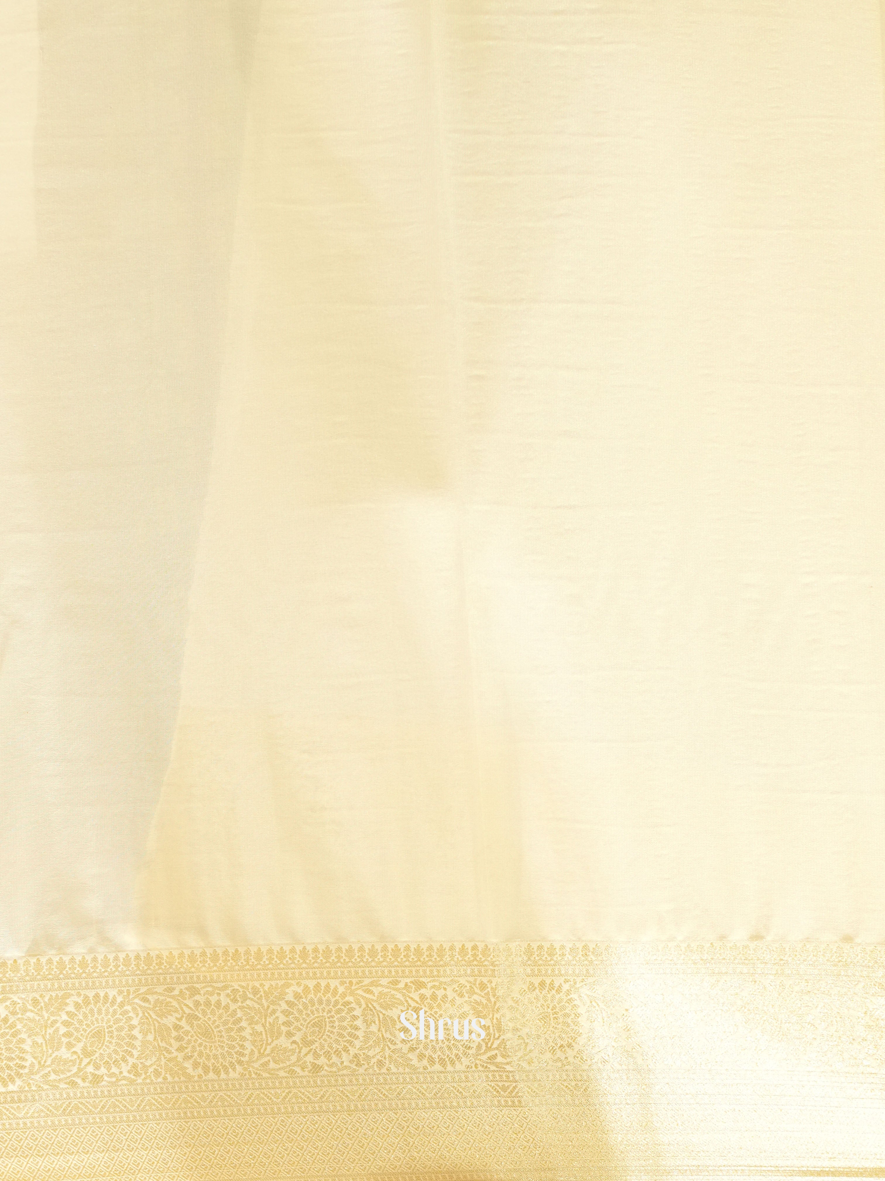 Cream - Mysoresilk-halfpure Saree - Shop on Shrus.com