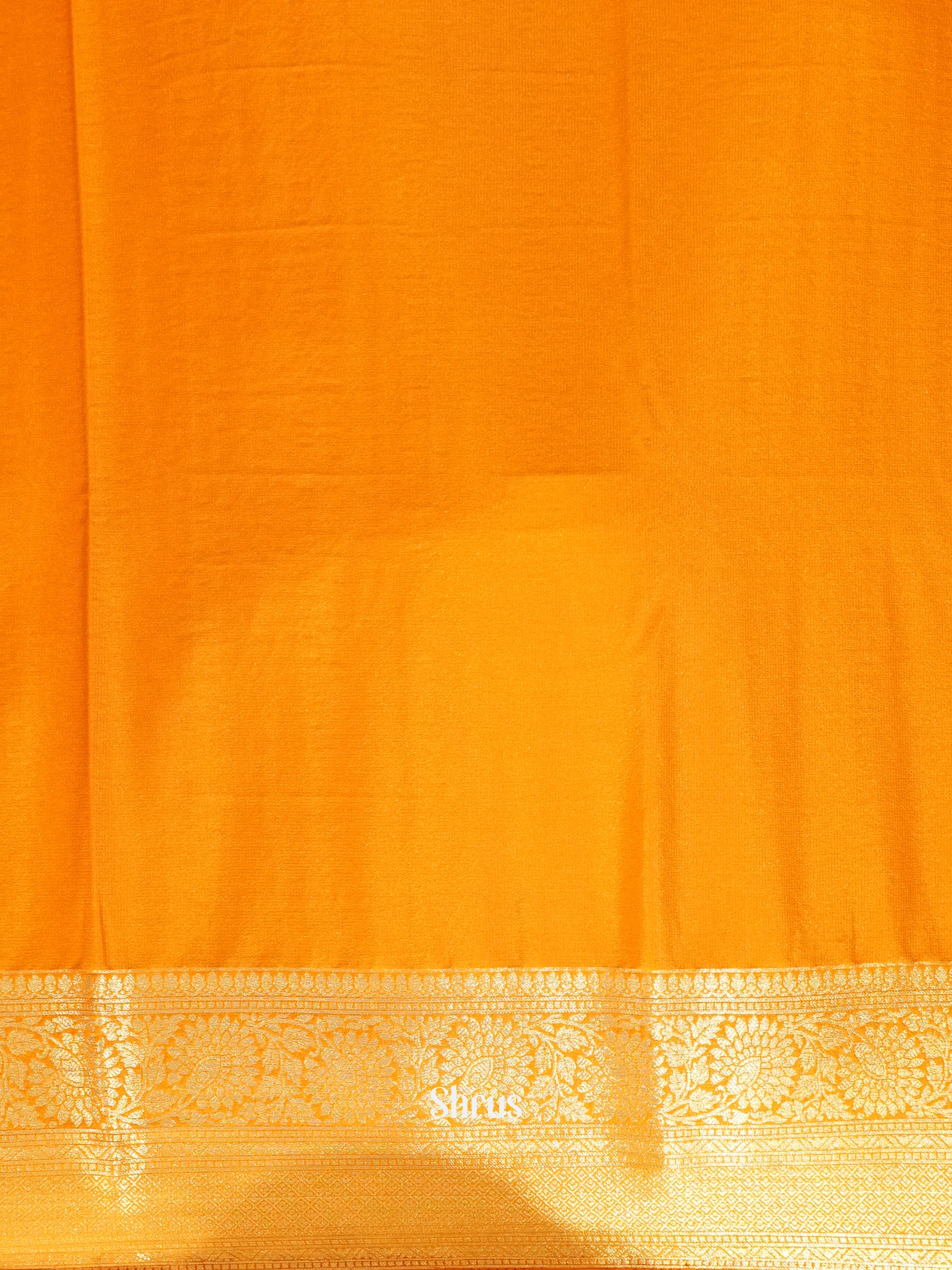Orange - Mysoresilk-halfpure Saree - Shop on Shrus.com