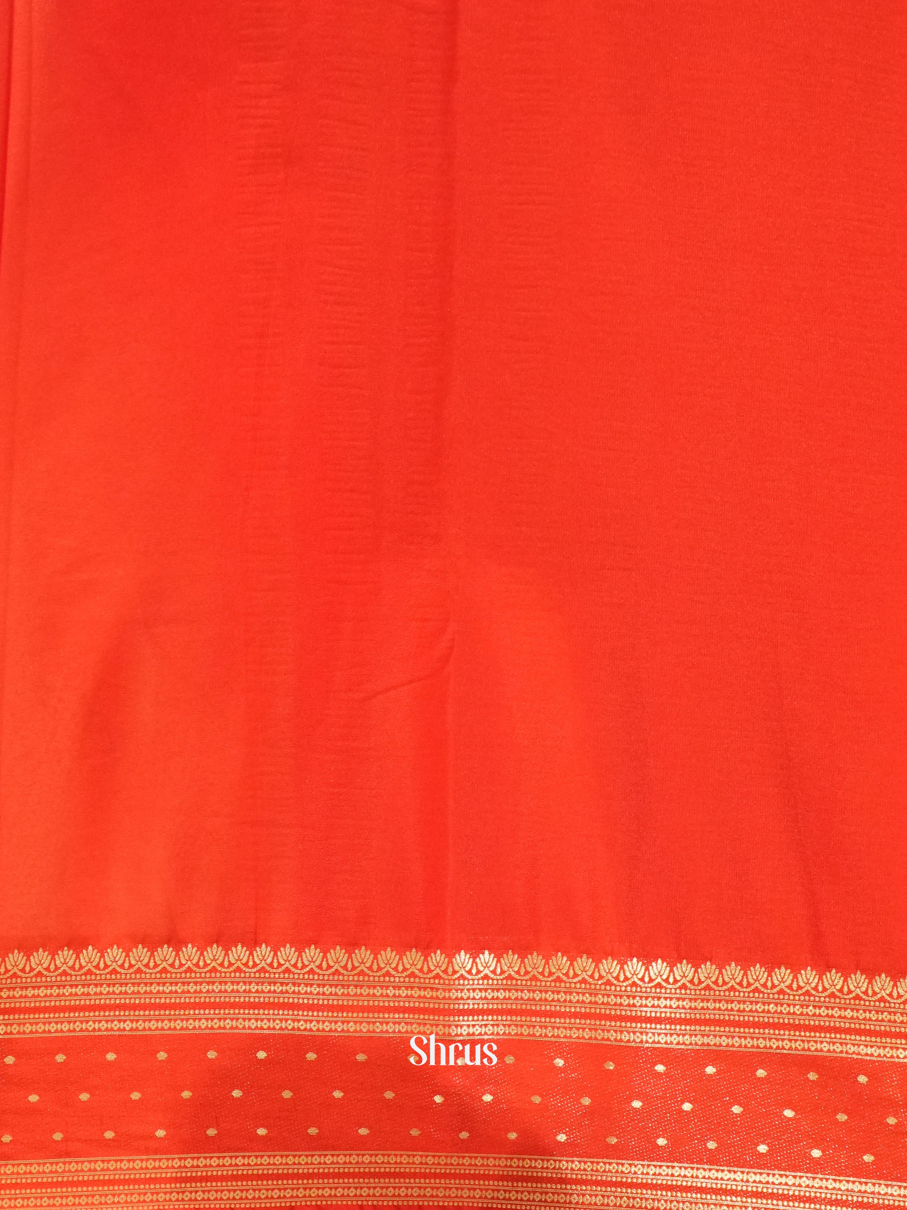 Cream & Red - Mysoresilk-halfpure Saree - Shop on Shrus.com