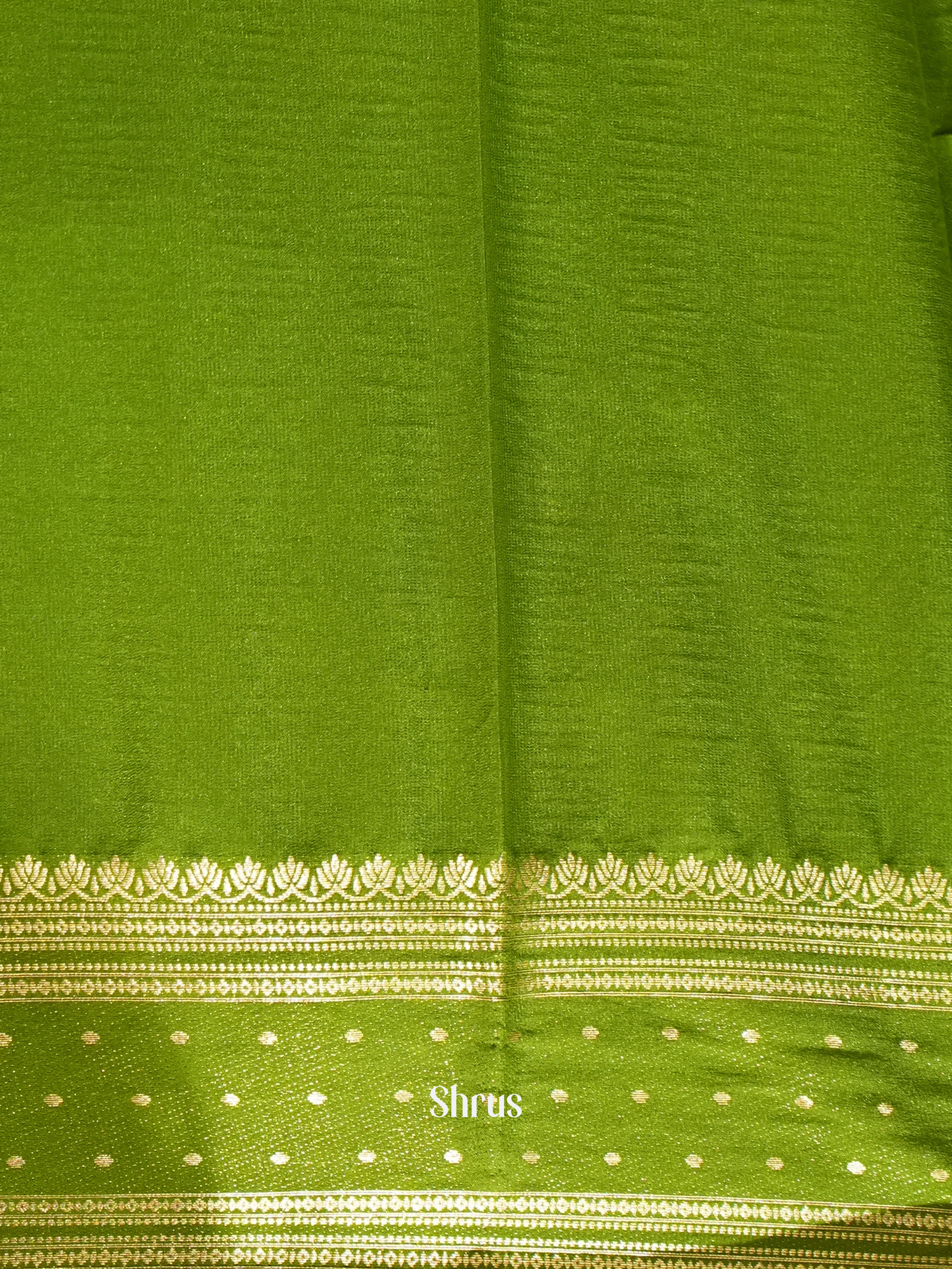 Orange & Green - Mysoresilk-halfpure Saree - Shop on Shrus.com