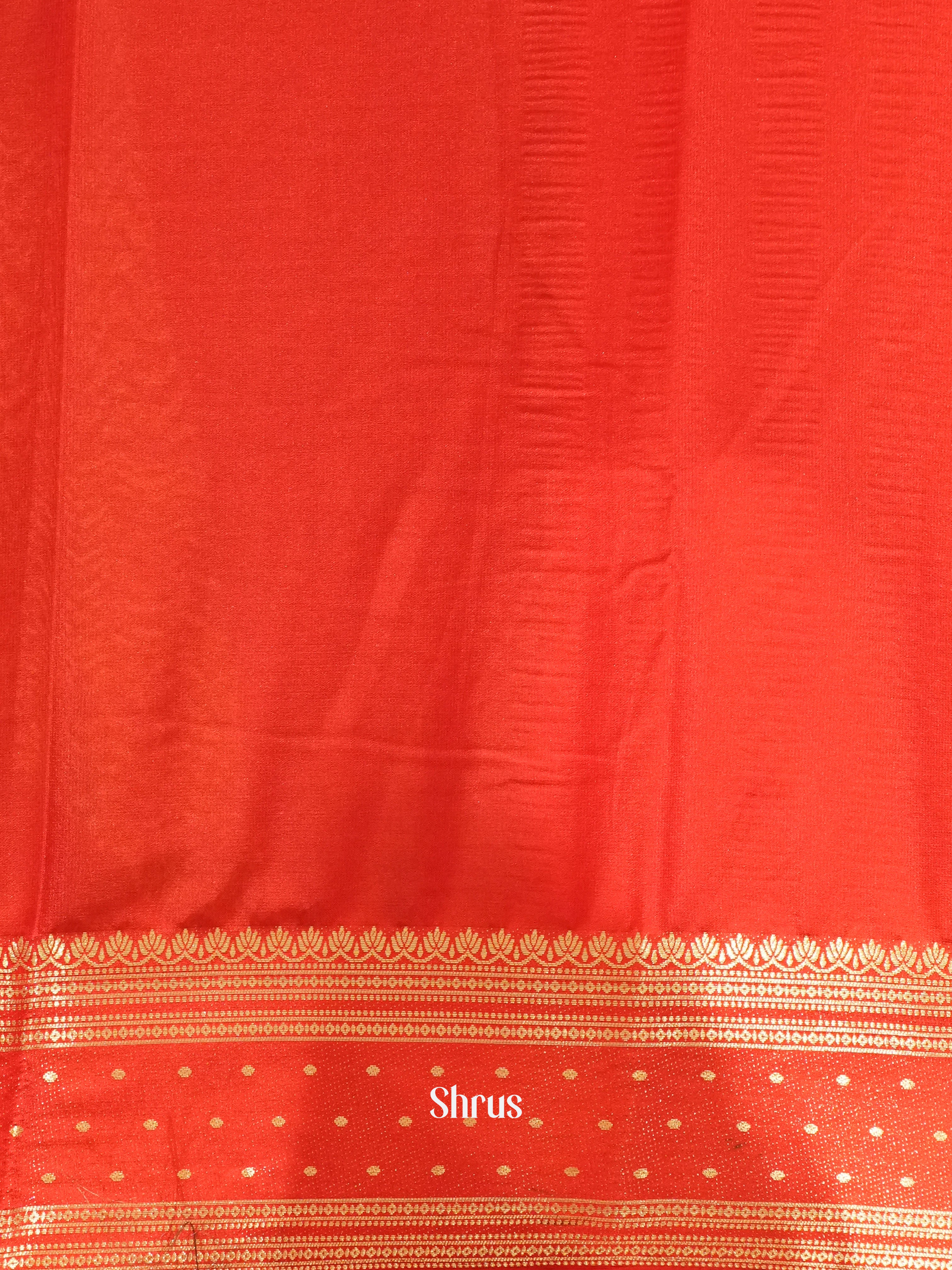 Green & Red- Mysoresilk-halfpure Saree - Shop on Shrus.com