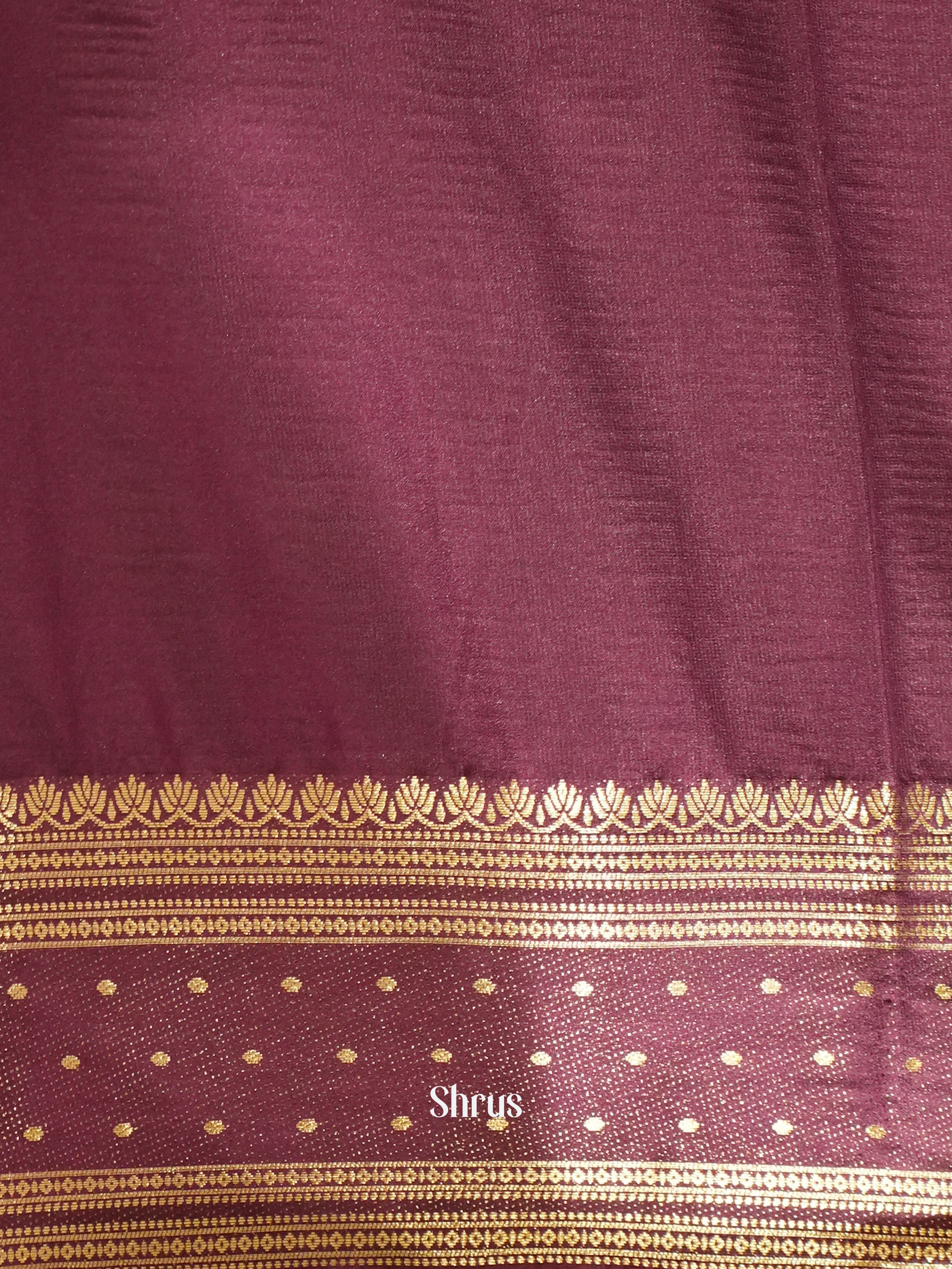 Blue & Purple - Mysoresilk-halfpure Saree - Shop on Shrus.com