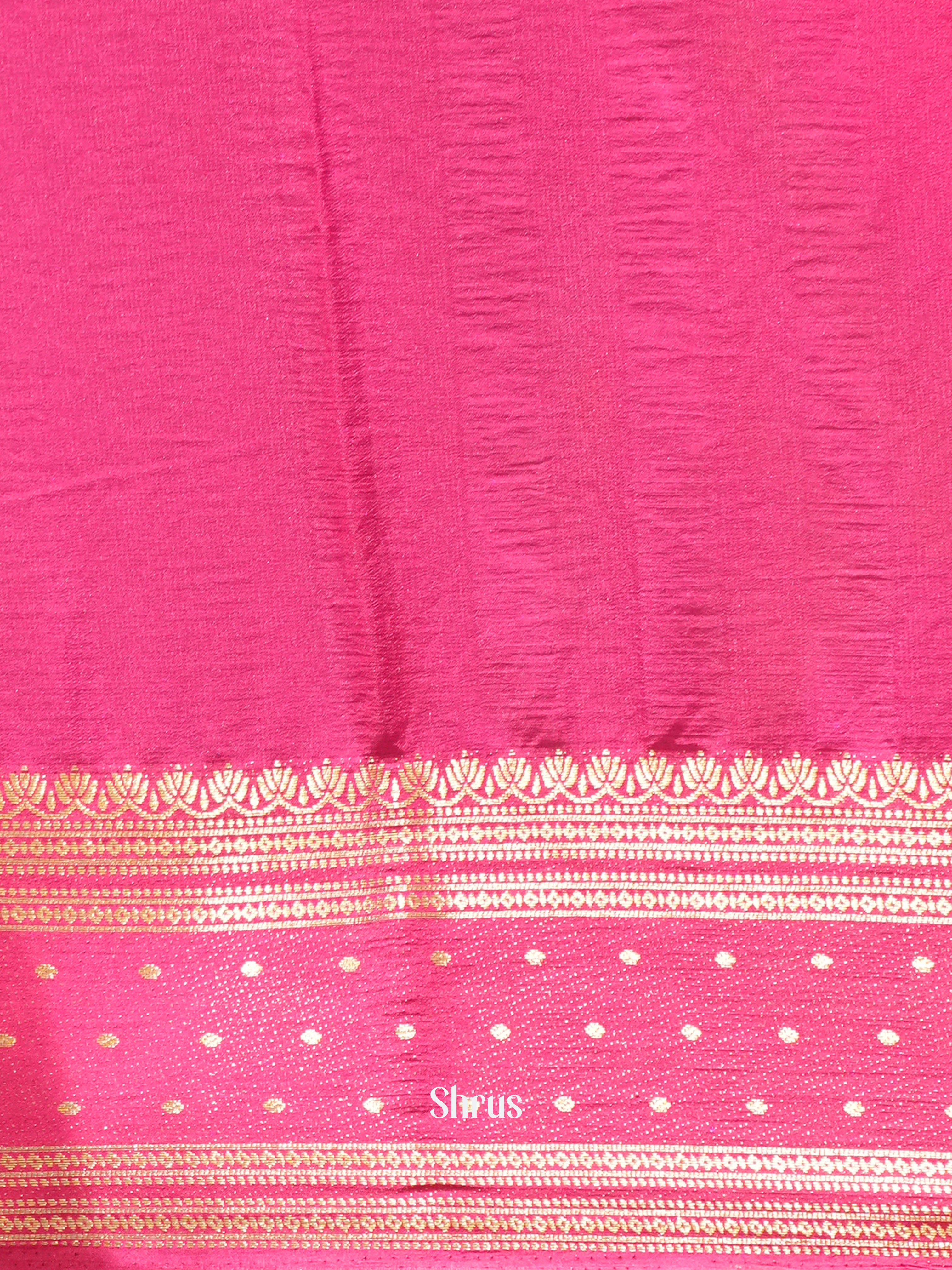 Blue & Pink - Mysoresilk-halfpure Saree - Shop on Shrus.com