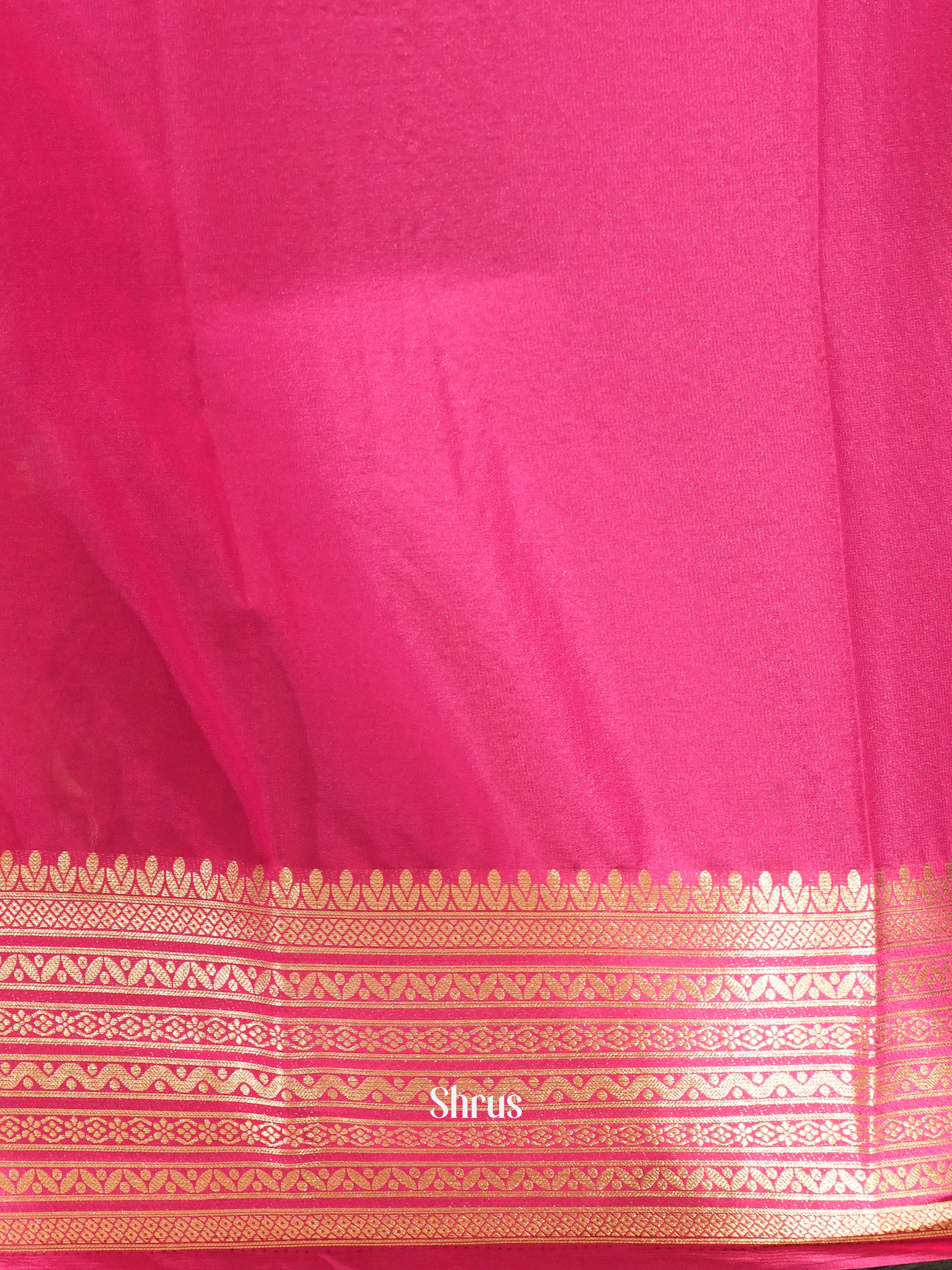 Blue & Pink- Mysoresilk-halfpure Saree - Shop on Shrus.com