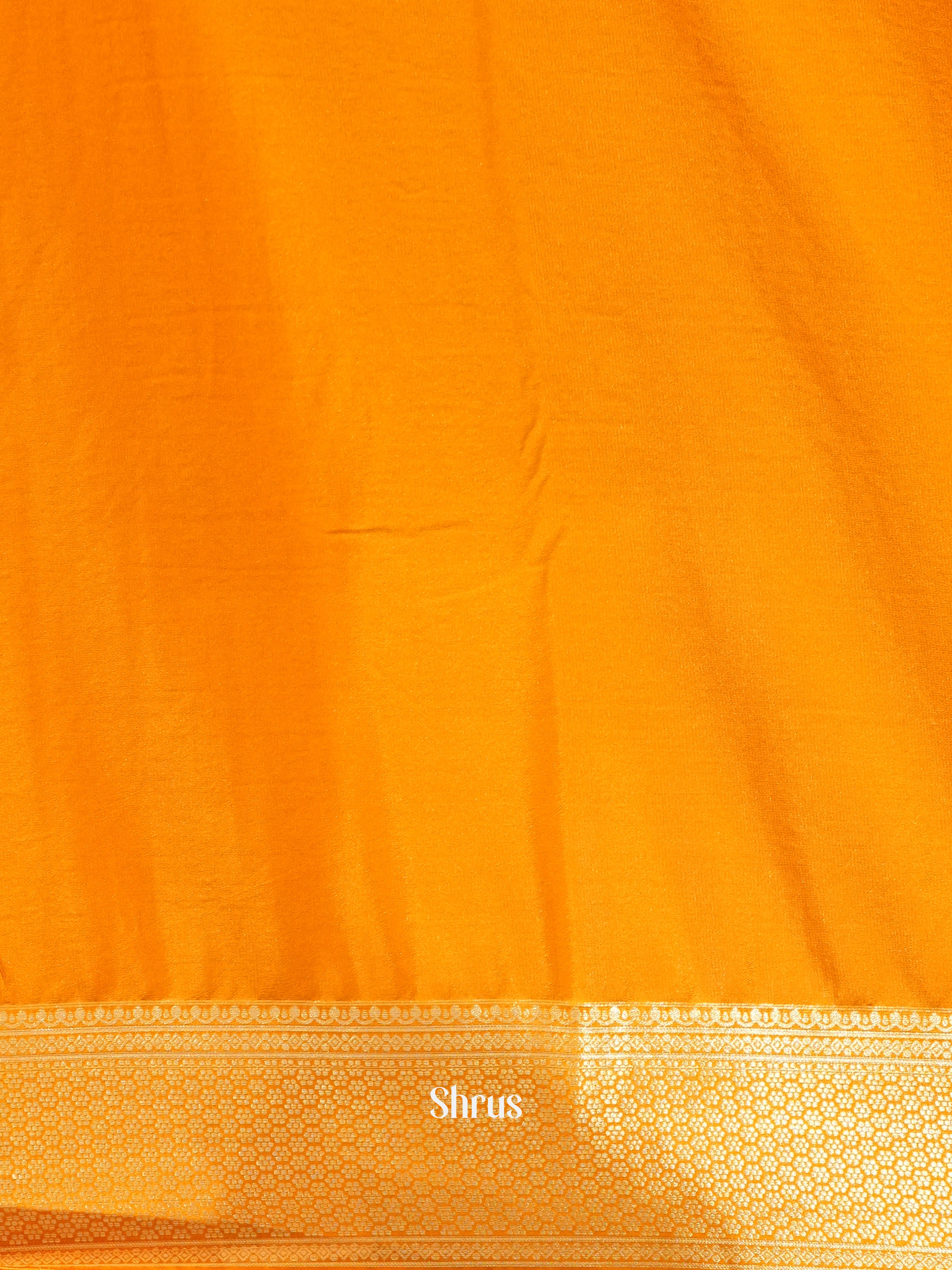 Orange- Mysoresilk-halfpure Saree - Shop on Shrus.com