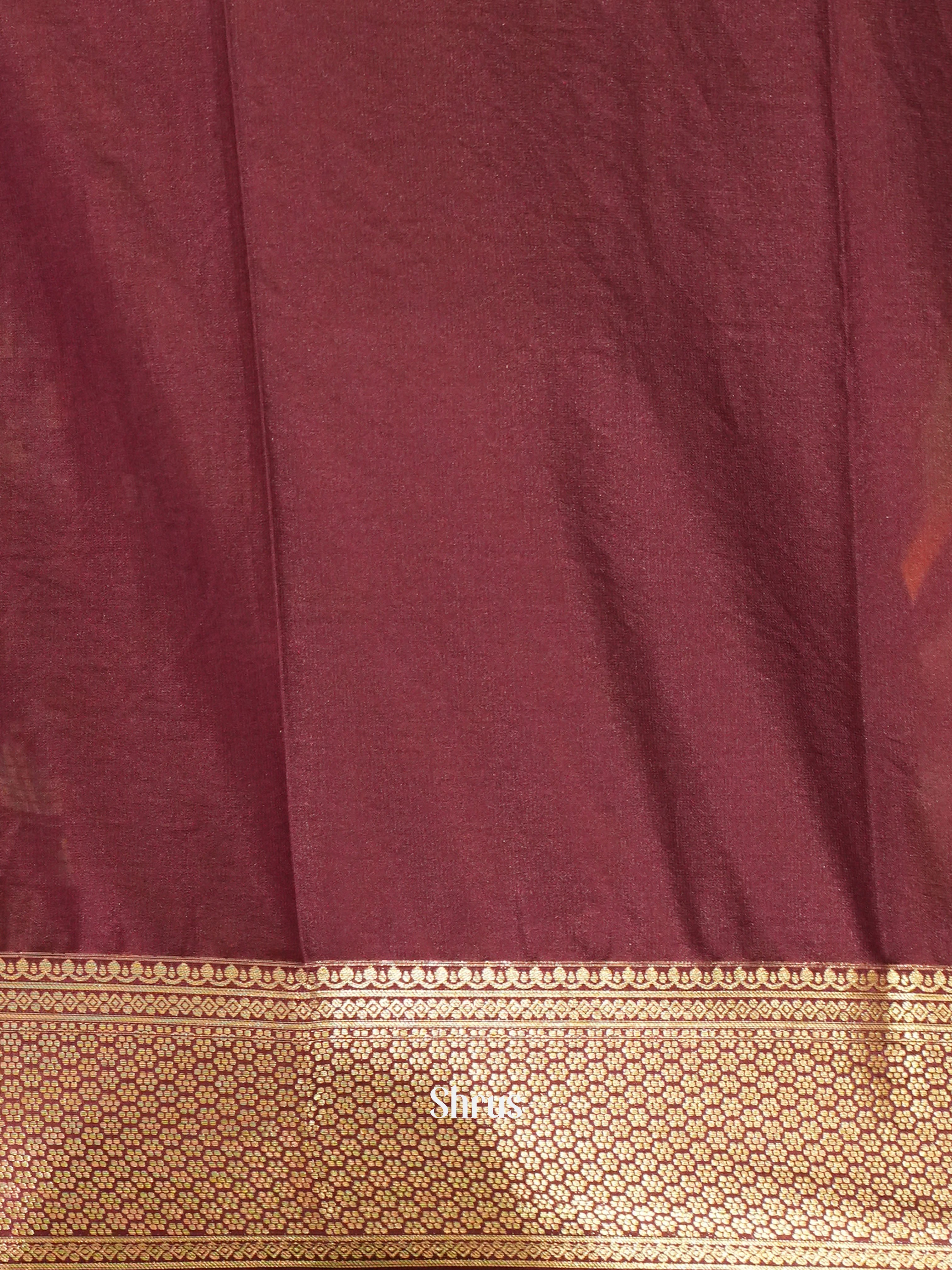 Brown - Mysoresilk-halfpure Saree - Shop on Shrus.com
