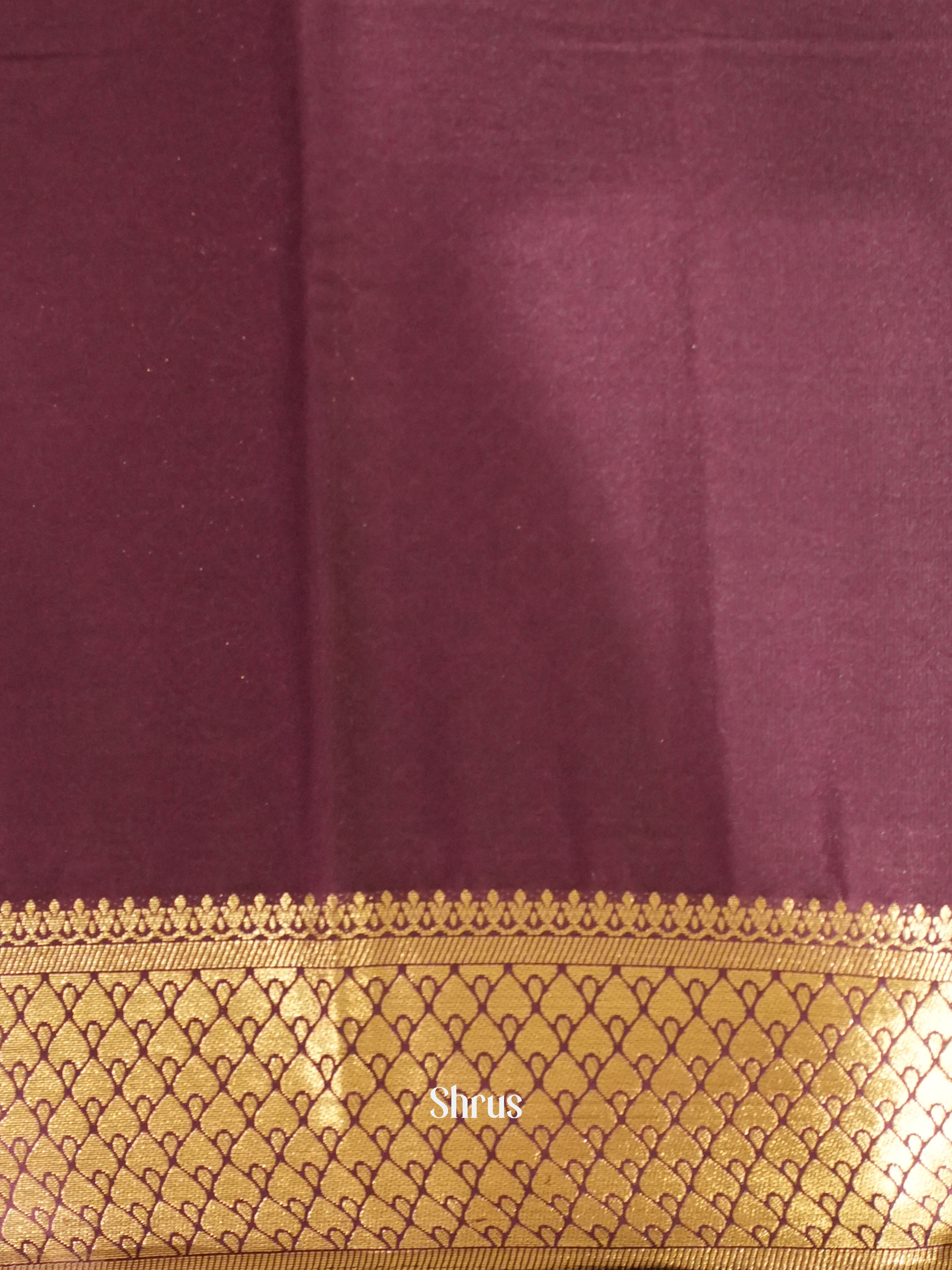Pastel Green & Purple - Mysoresilk-halfpure Saree - Shop on Shrus.com