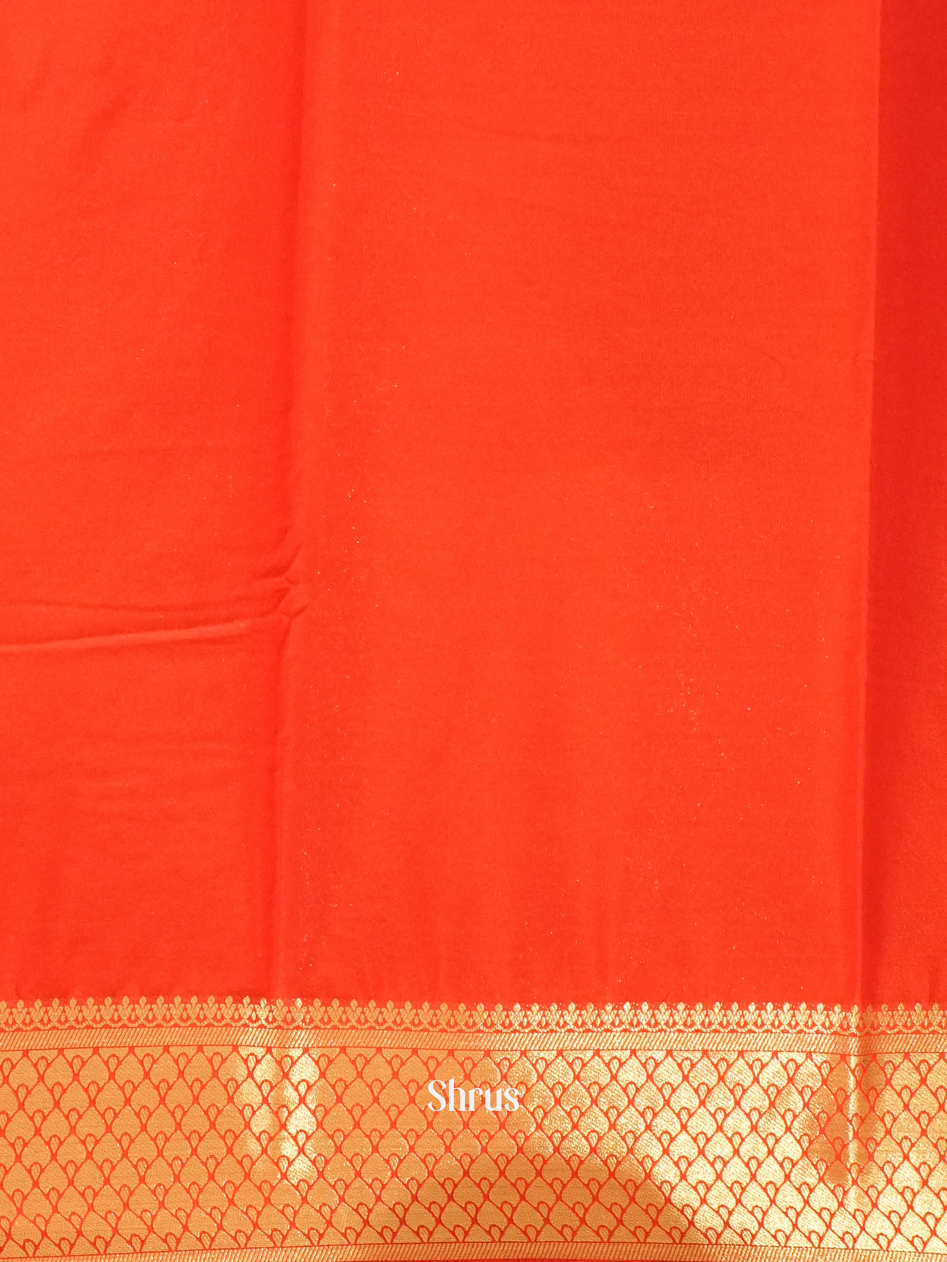 Cream & Red- Mysoresilk-halfpure - Shop on Shrus.com