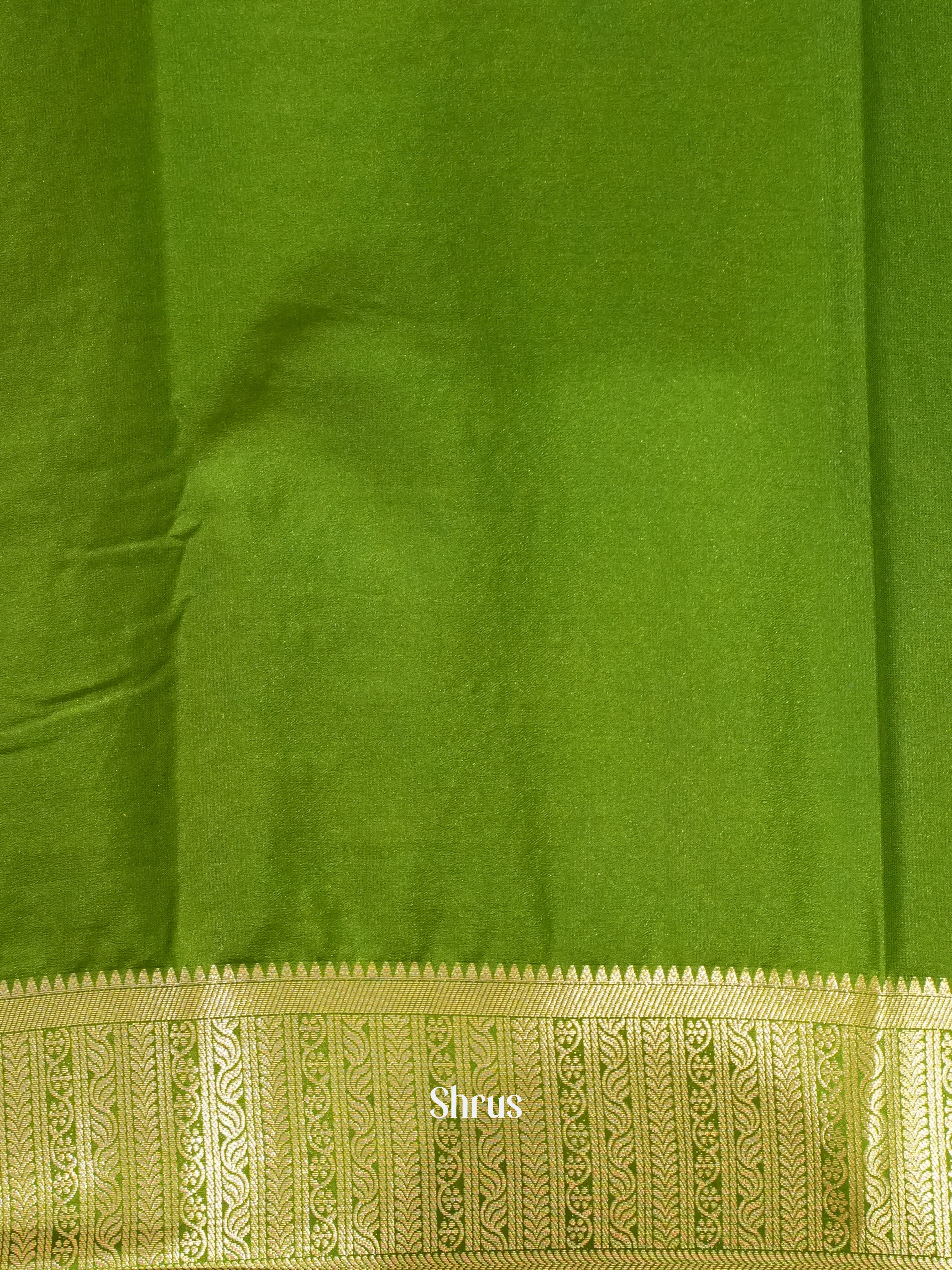Orange & Green - Mysoresilk-halfpure - Shop on Shrus.com