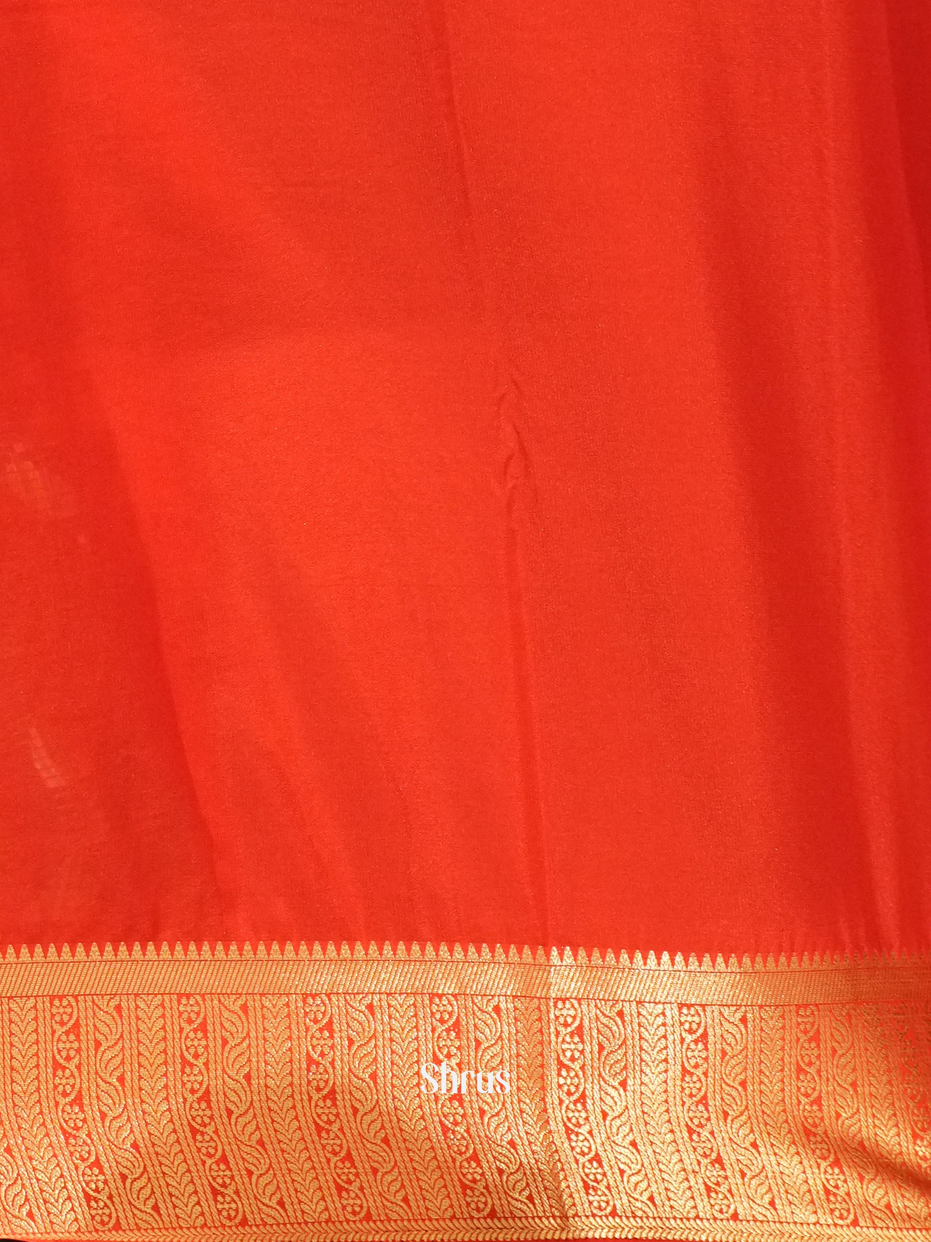 Cream & Red - Mysoresilk-halfpure - Shop on Shrus.com