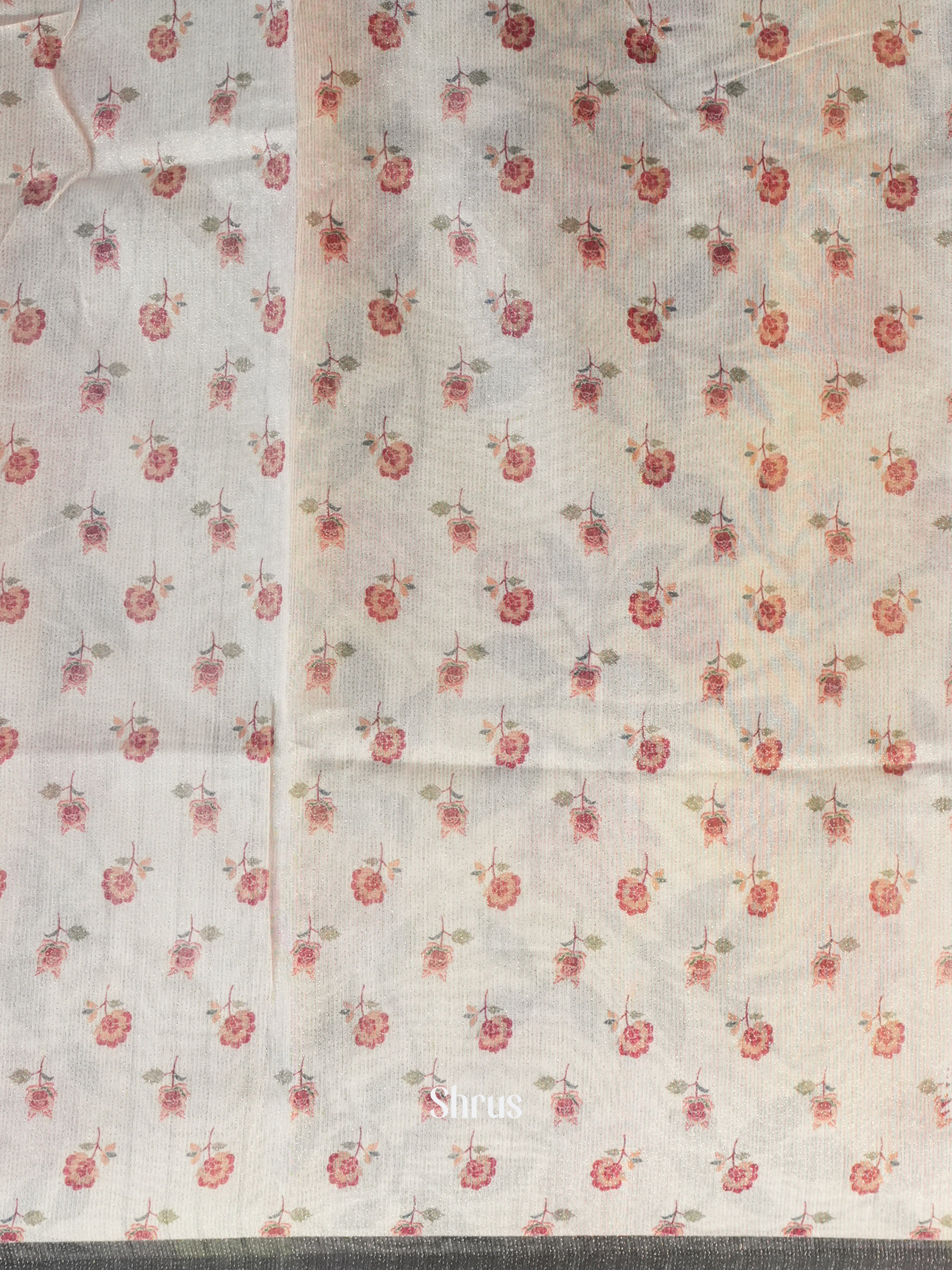 Cream - Semi Crepe Saree - Shop on Shrus.com