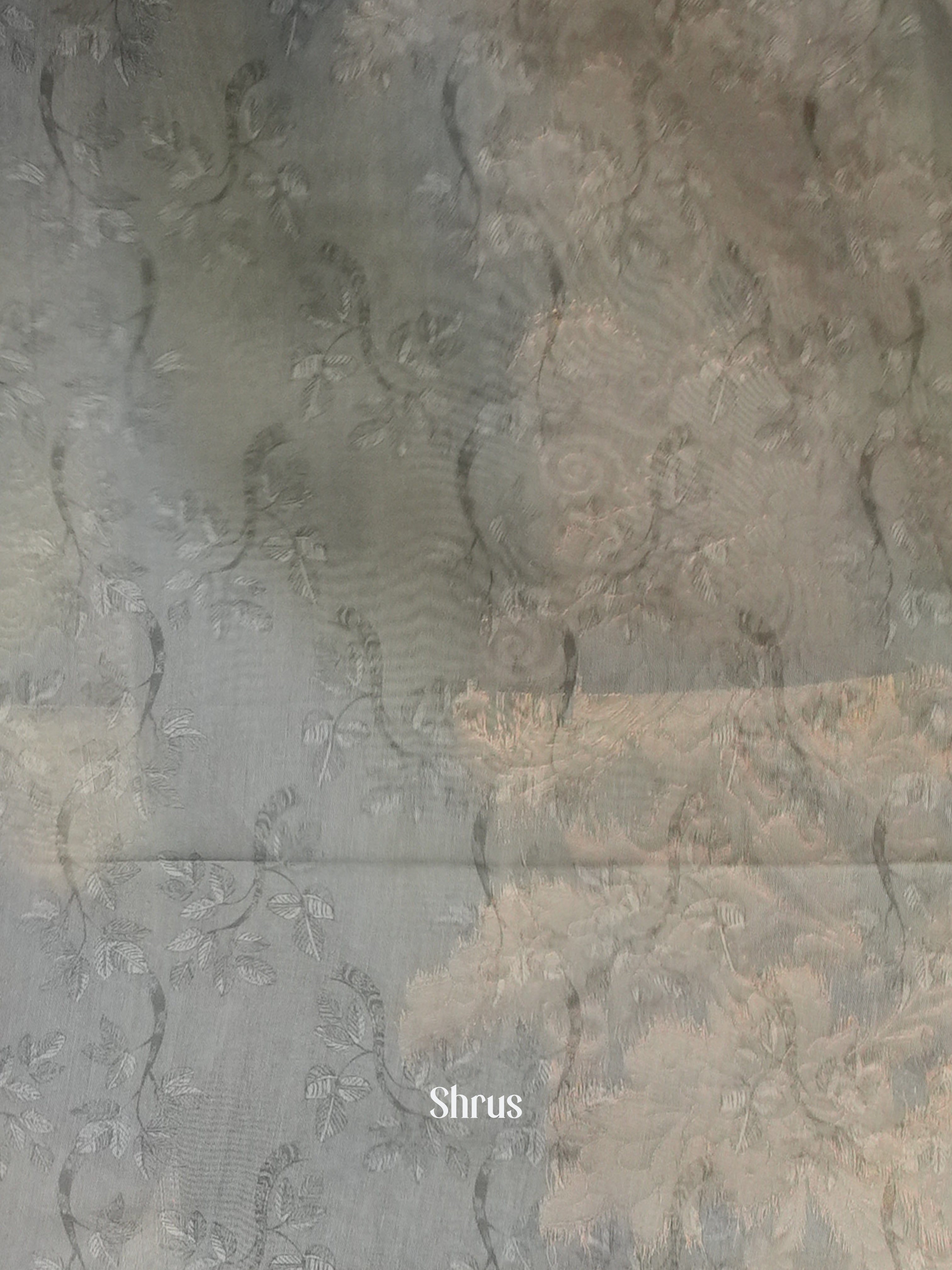 Grey - Semi Jute Saree - Shop on Shrus.com