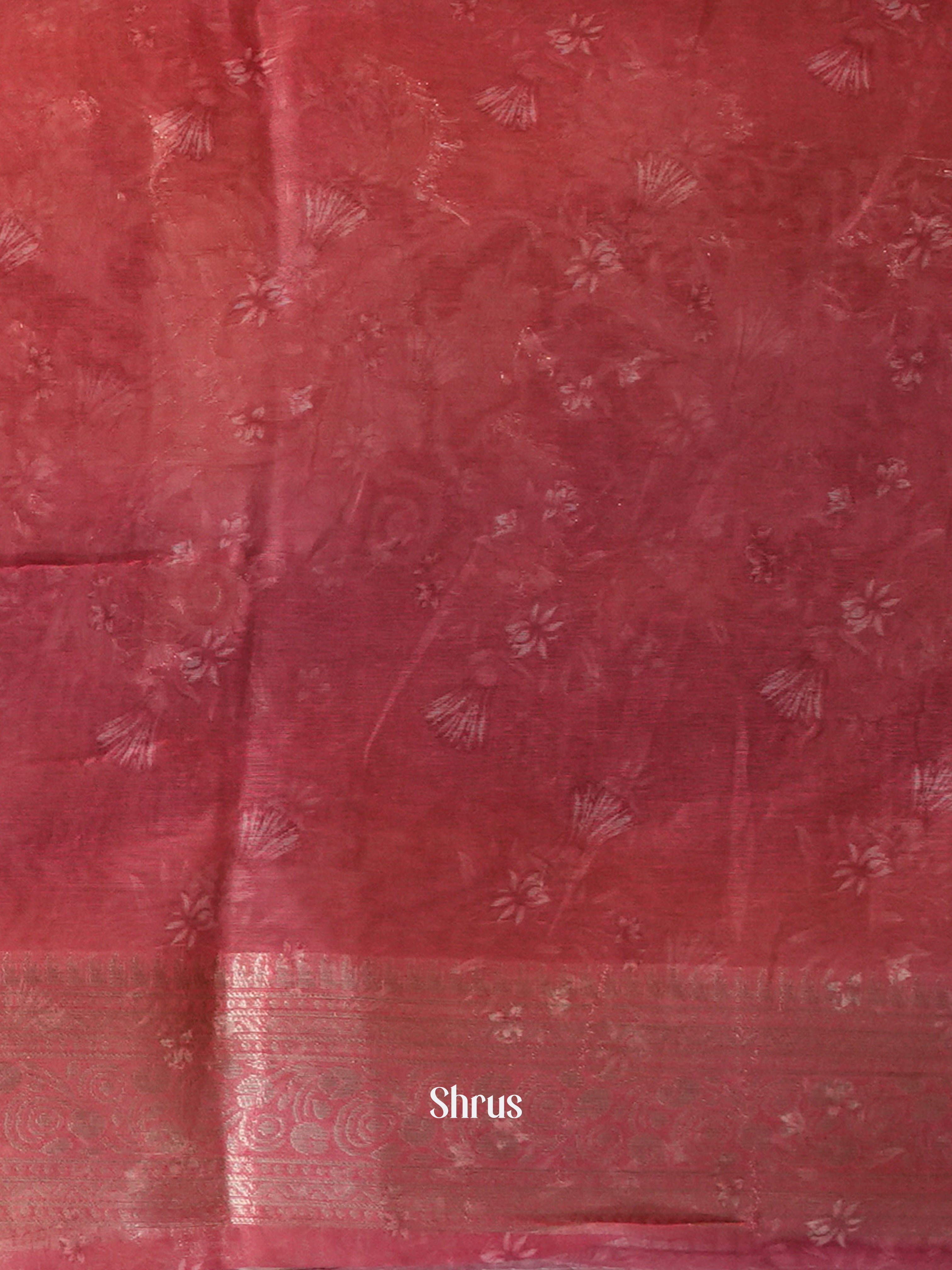 Pink - Semi Jute Saree - Shop on Shrus.com
