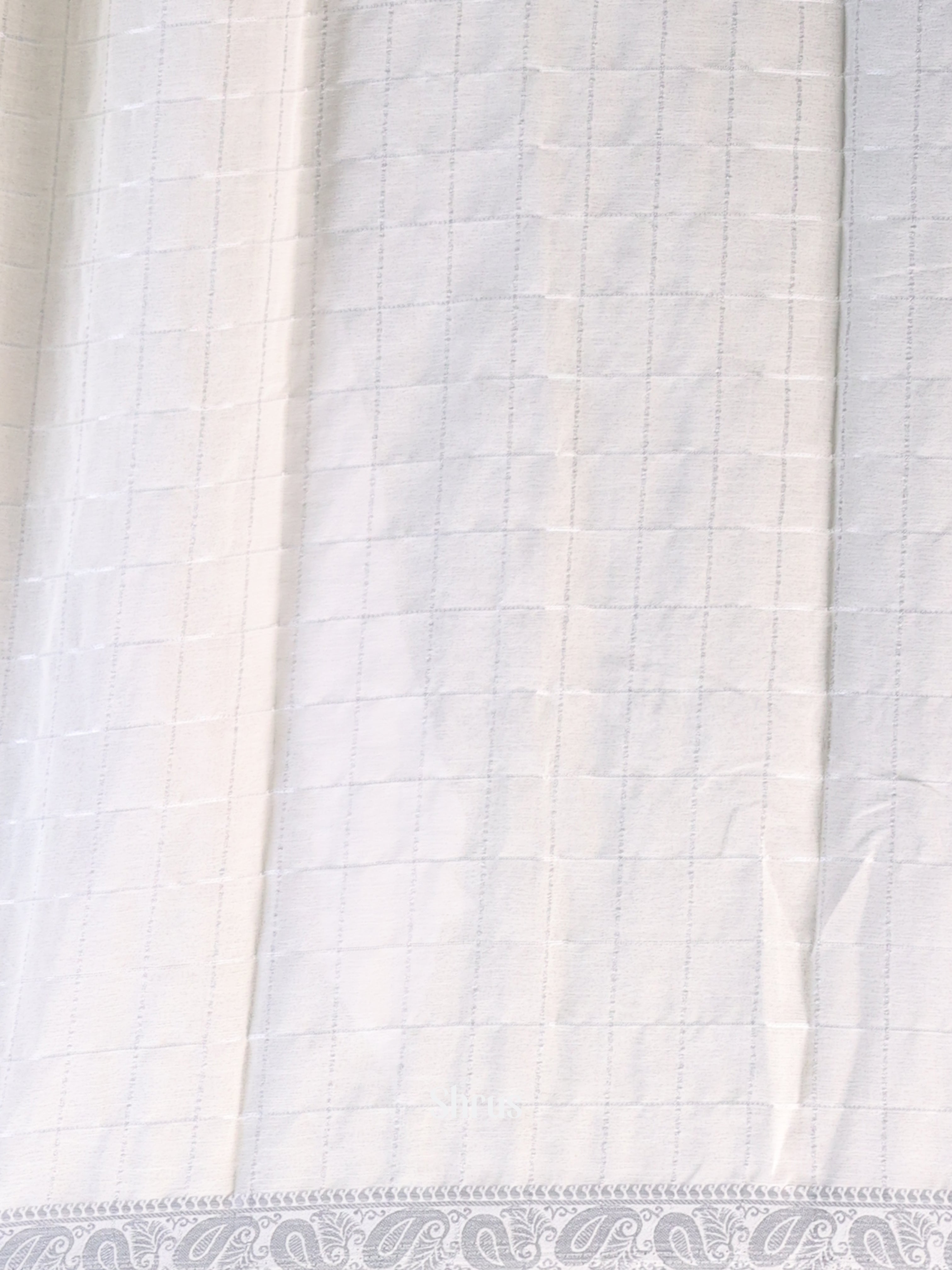 White- Semi Mysoresilk Saree - Shop on Shrus.com