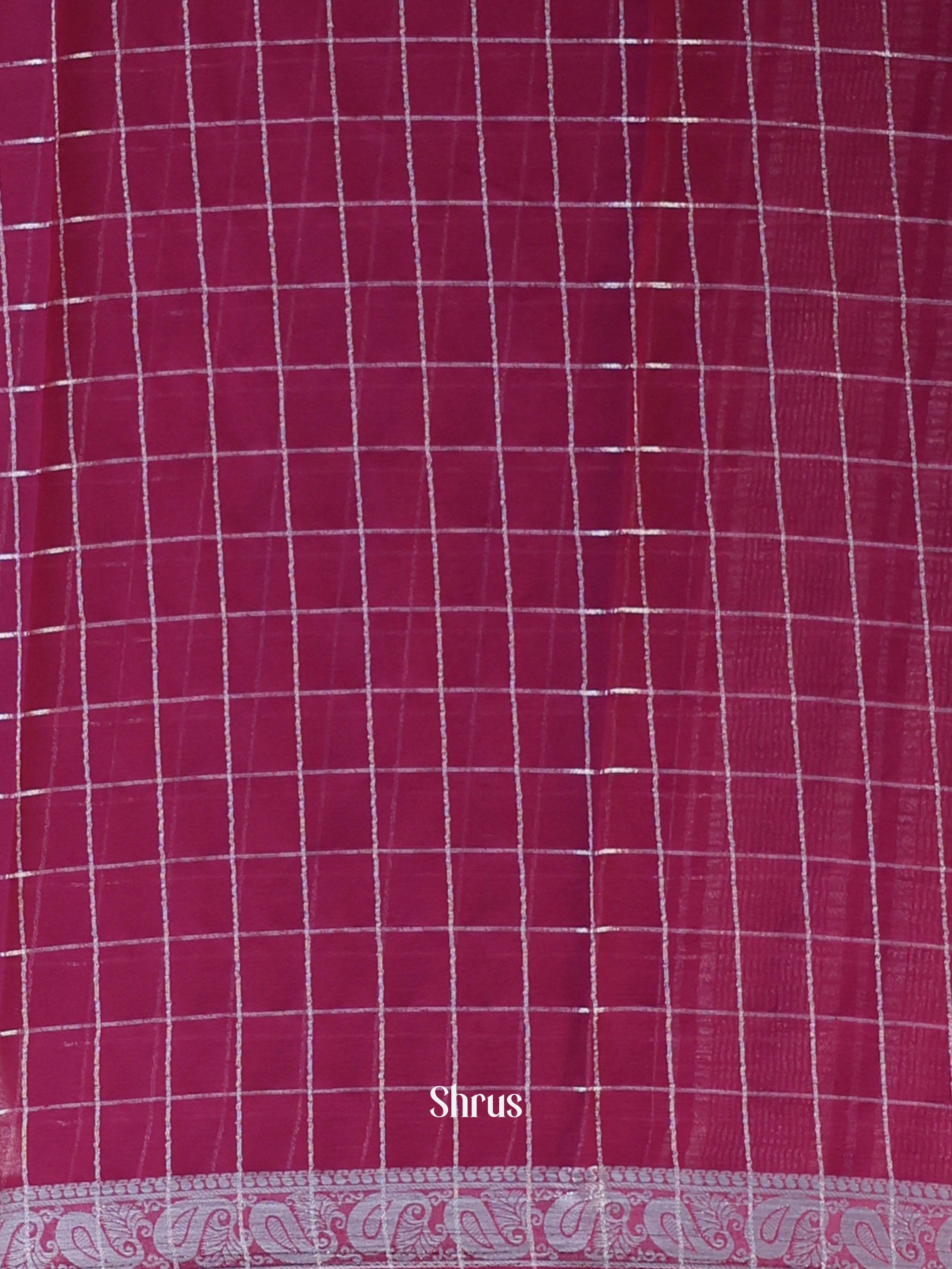 Wine - Semi Mysoresilk Saree - Shop on Shrus.com