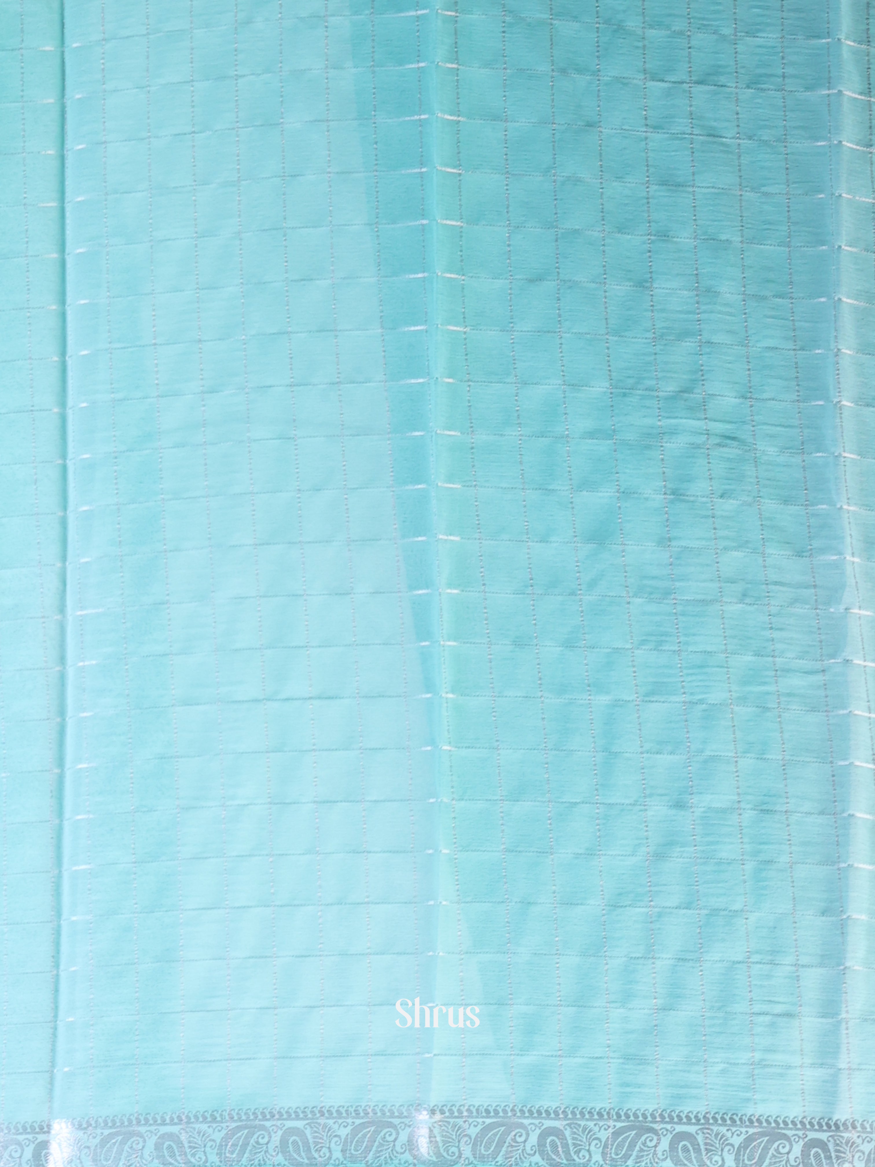 Lite Blue- Semi Mysoresilk Saree - Shop on Shrus.com