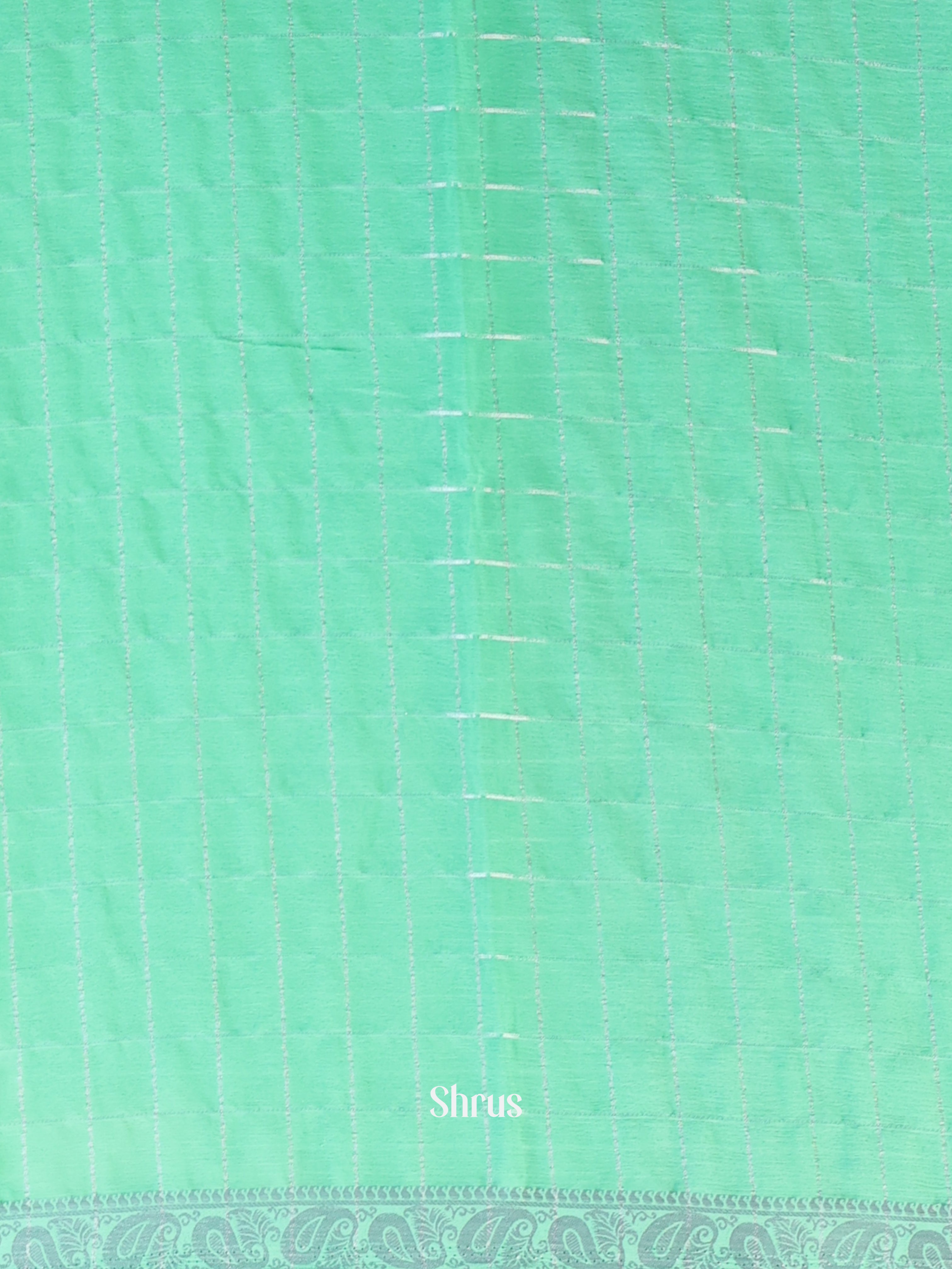 Teal - Semi Mysoresilk Saree - Shop on Shrus.com
