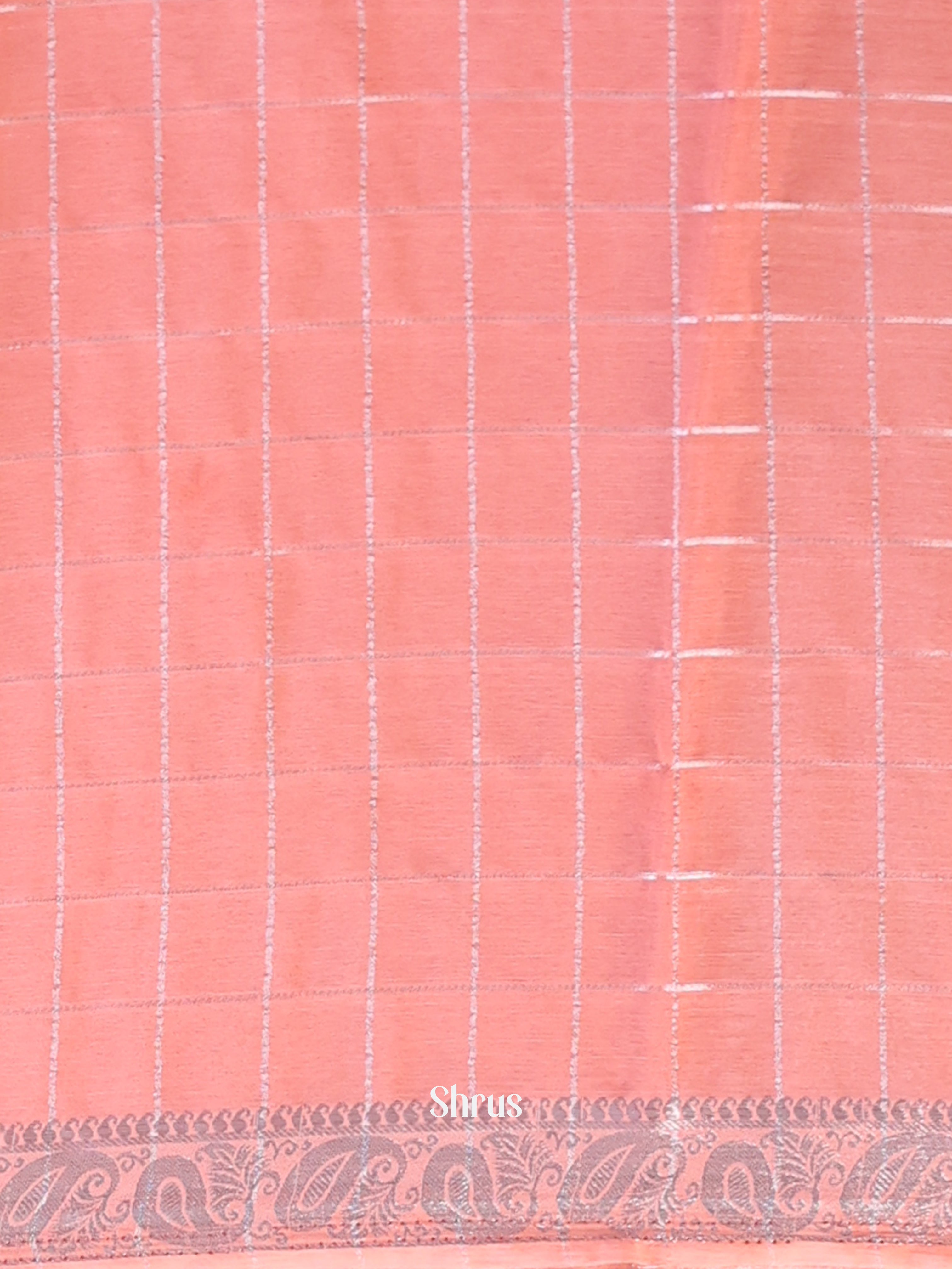 Peach - Semi Mysoresilk Saree - Shop on Shrus.com