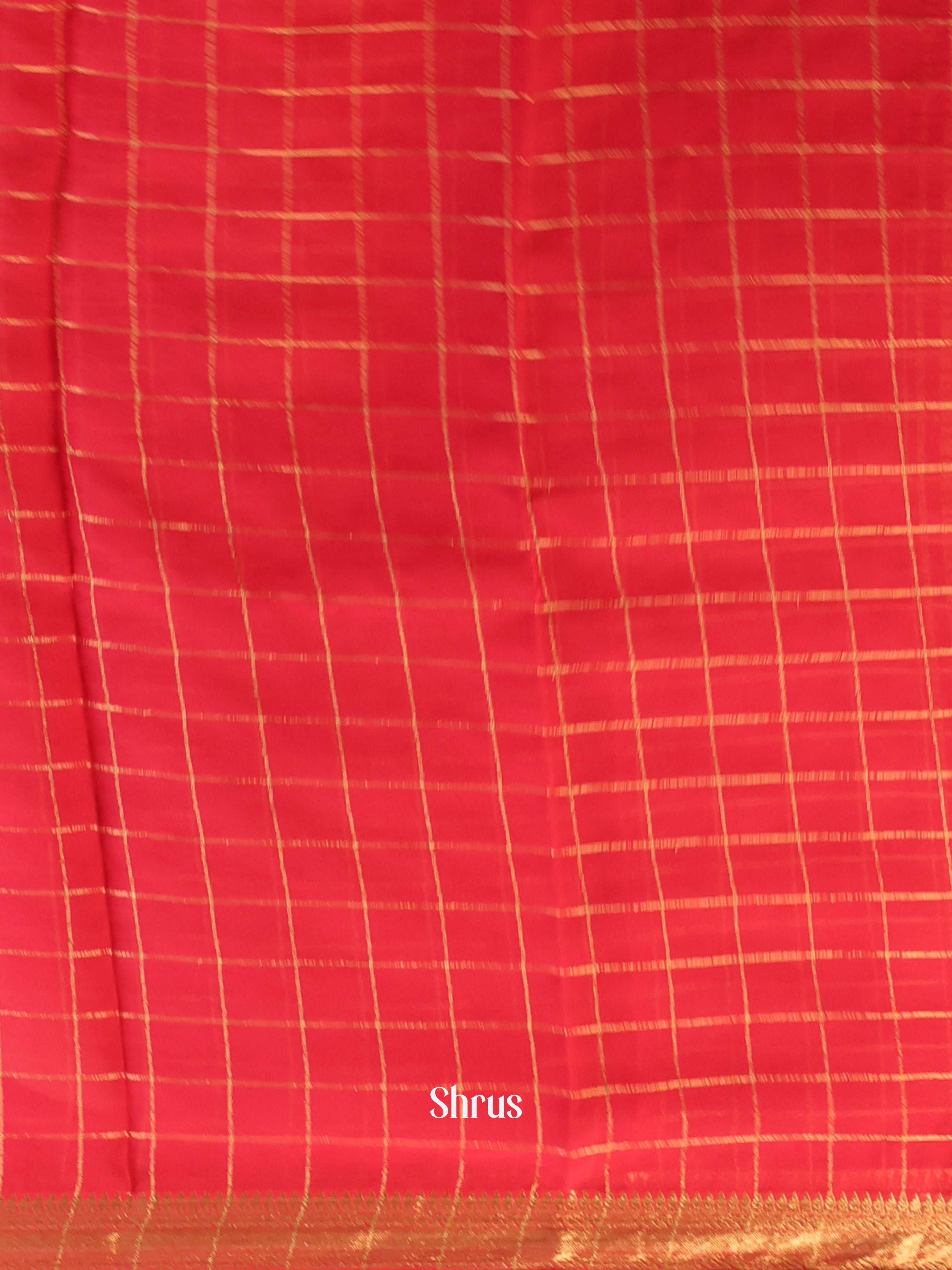 Red - Semi Mysoresilk Saree - Shop on Shrus.com