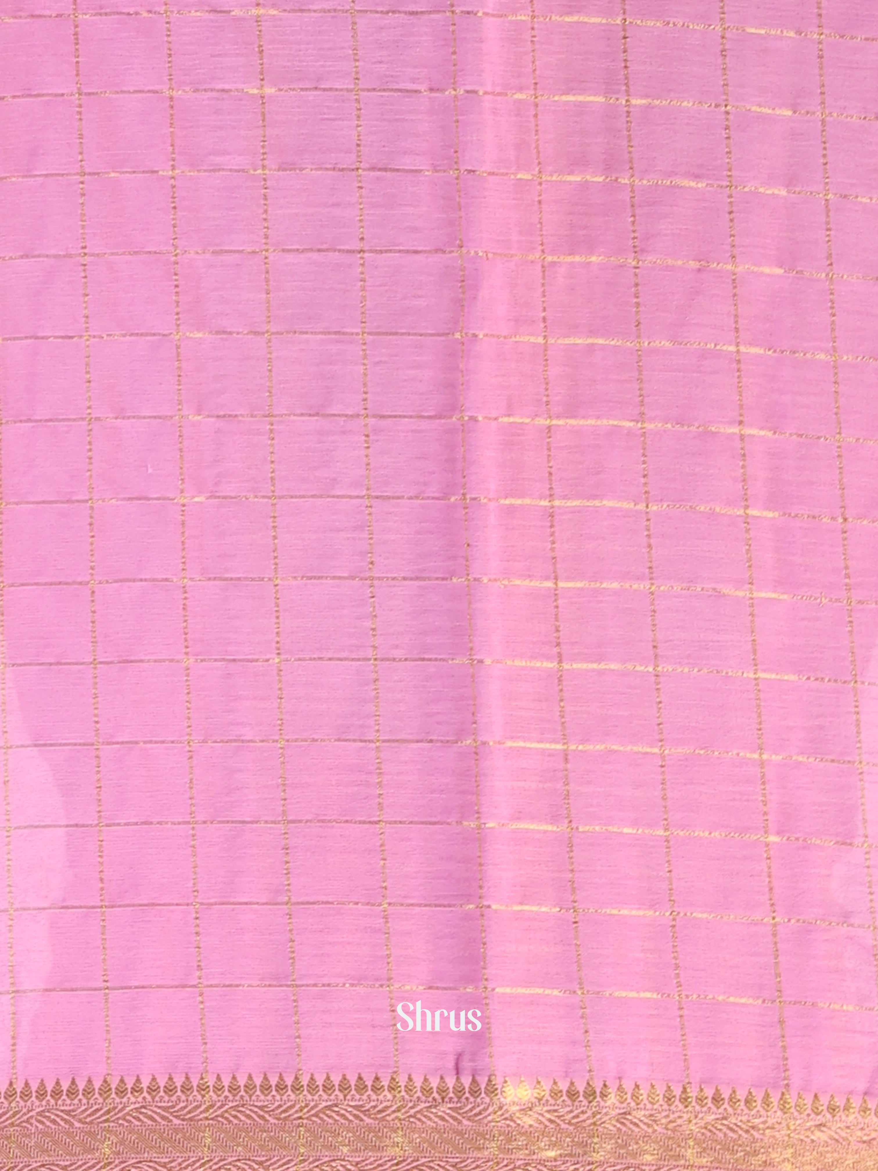 Pink - Semi Mysoresilk Saree - Shop on Shrus.com