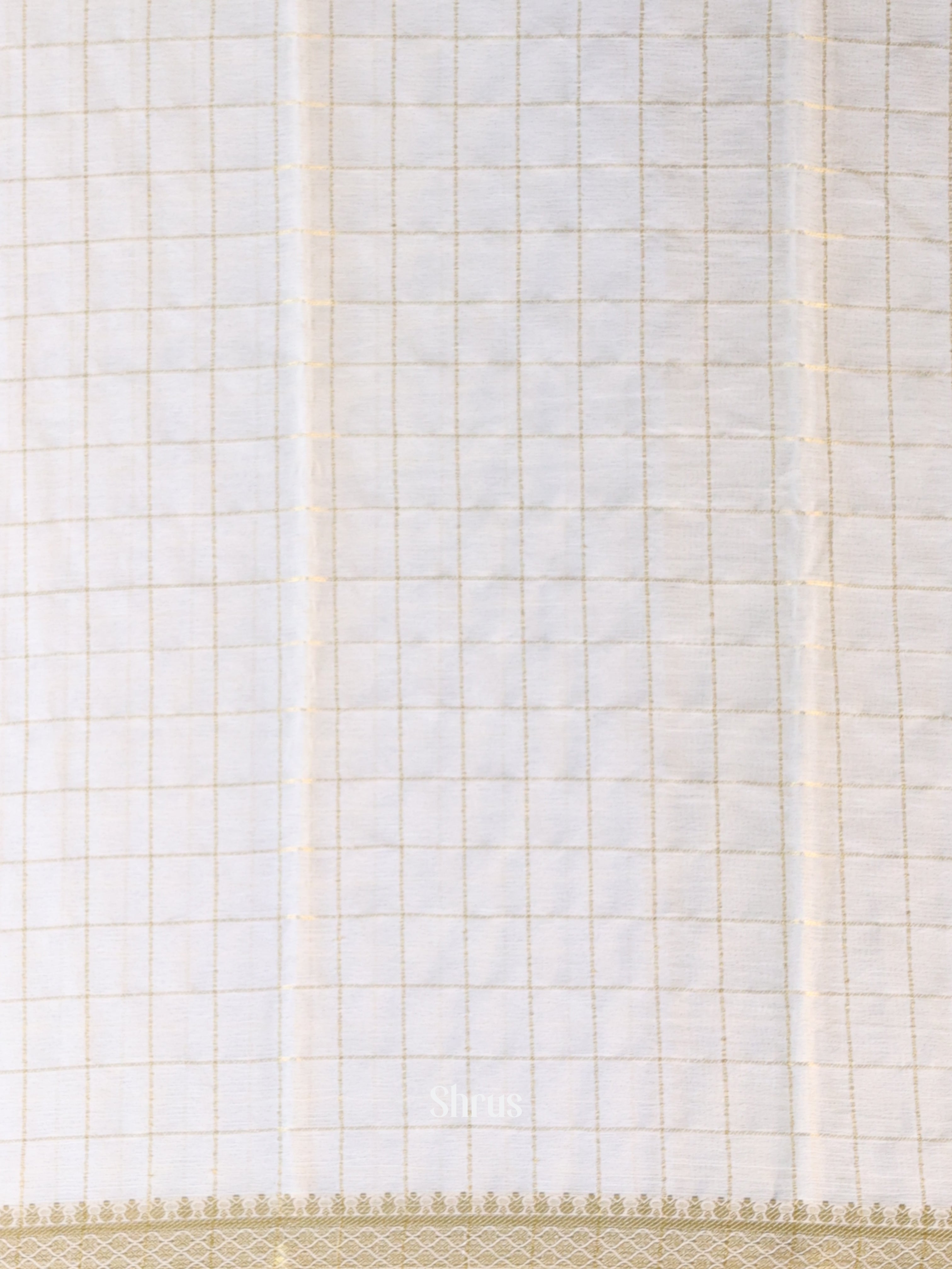 Cream - Semi Mysoresilk Saree - Shop on Shrus.com