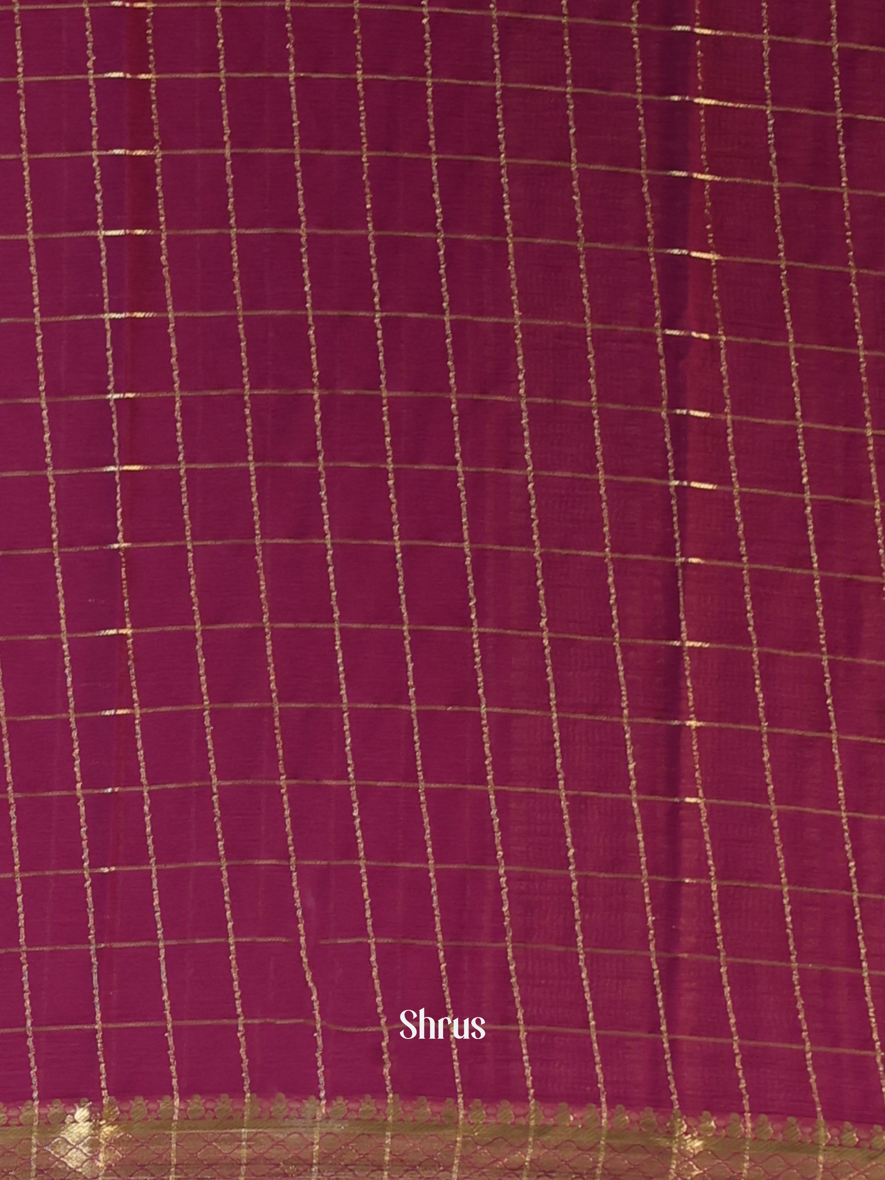 Wine - Semi Mysoresilk Saree - Shop on Shrus.com
