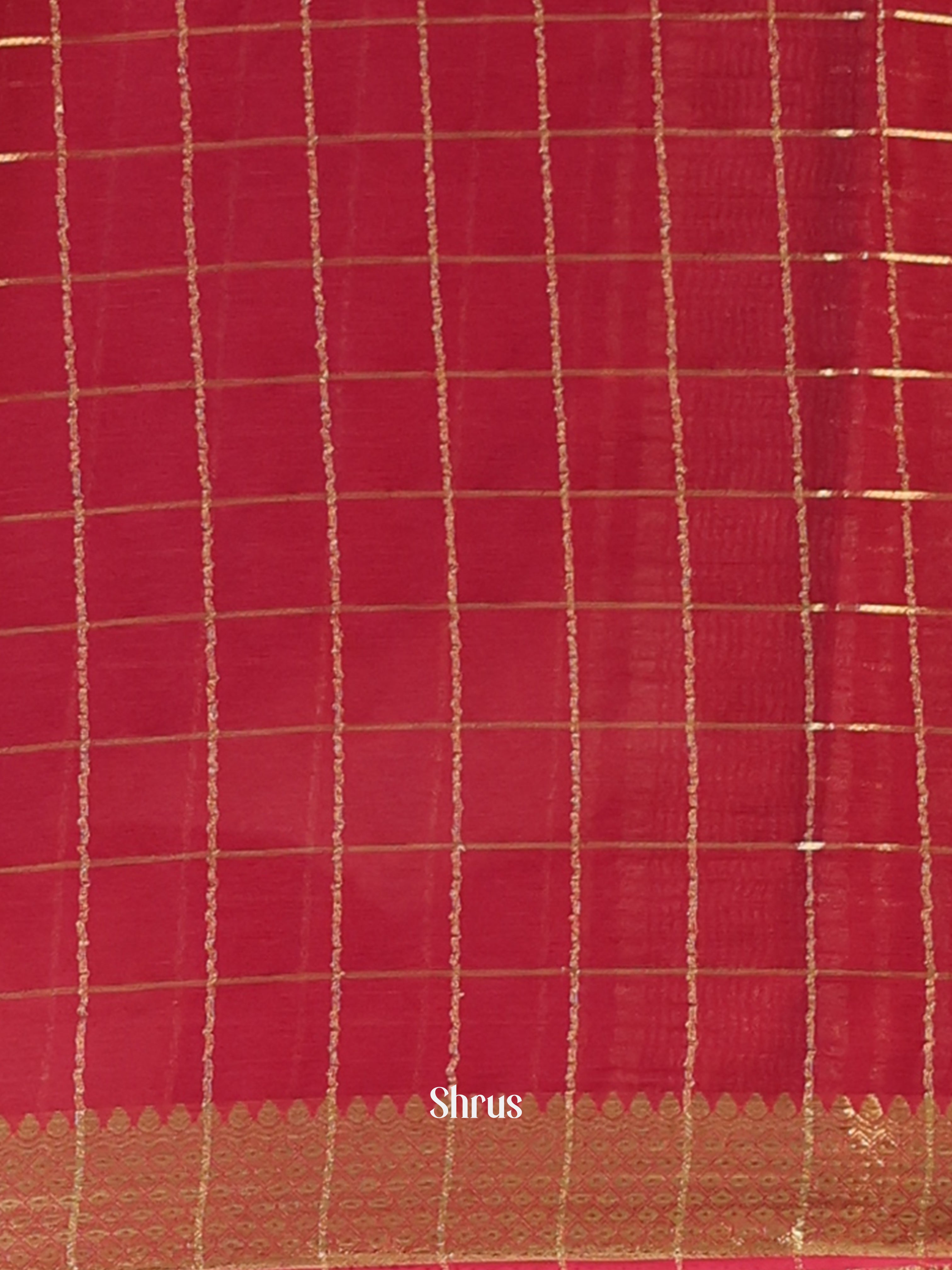 Maroon- Semi Mysoresilk Saree - Shop on Shrus.com