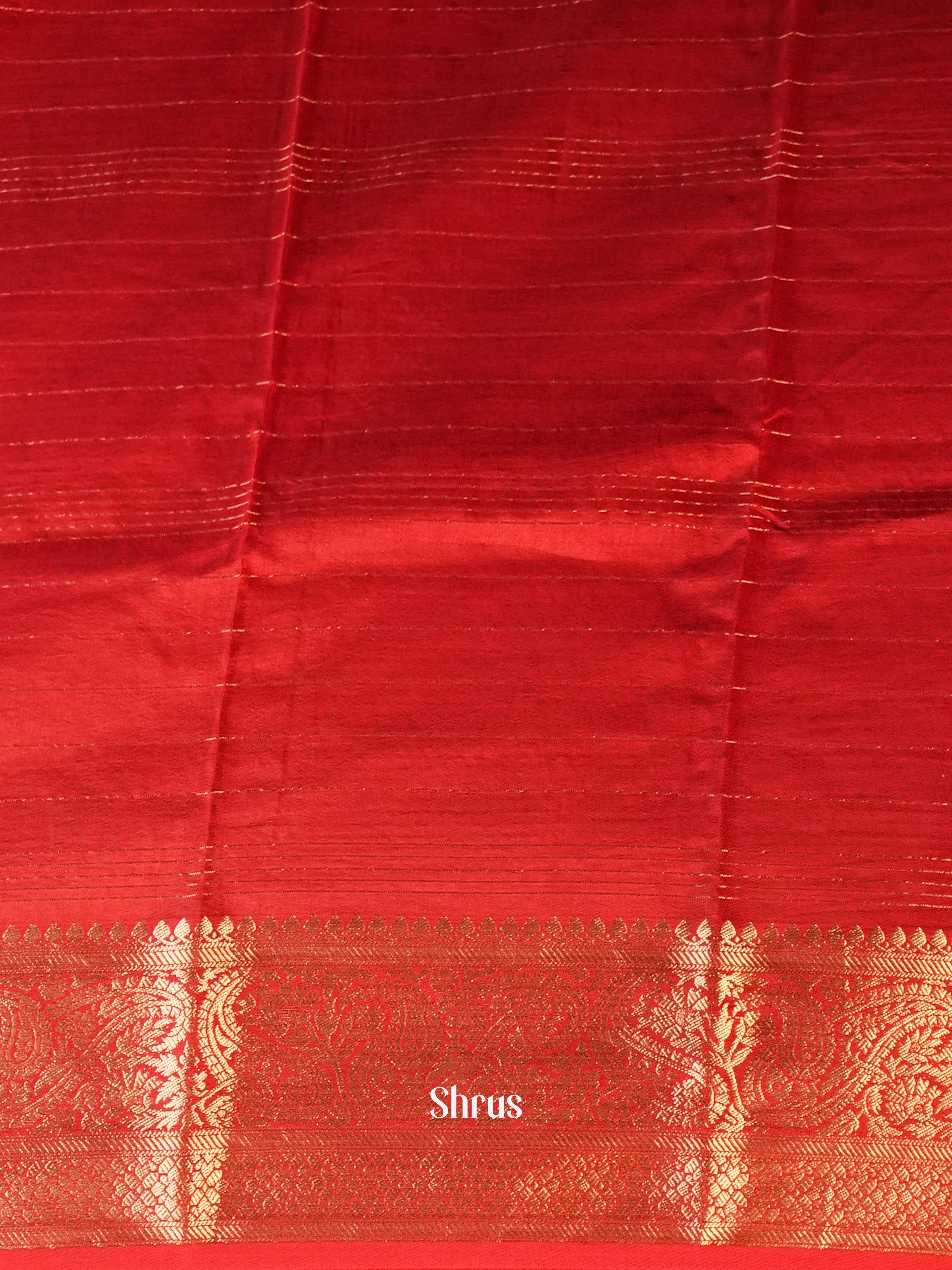 Red- Semi Mysoresilk Saree - Shop on Shrus.com