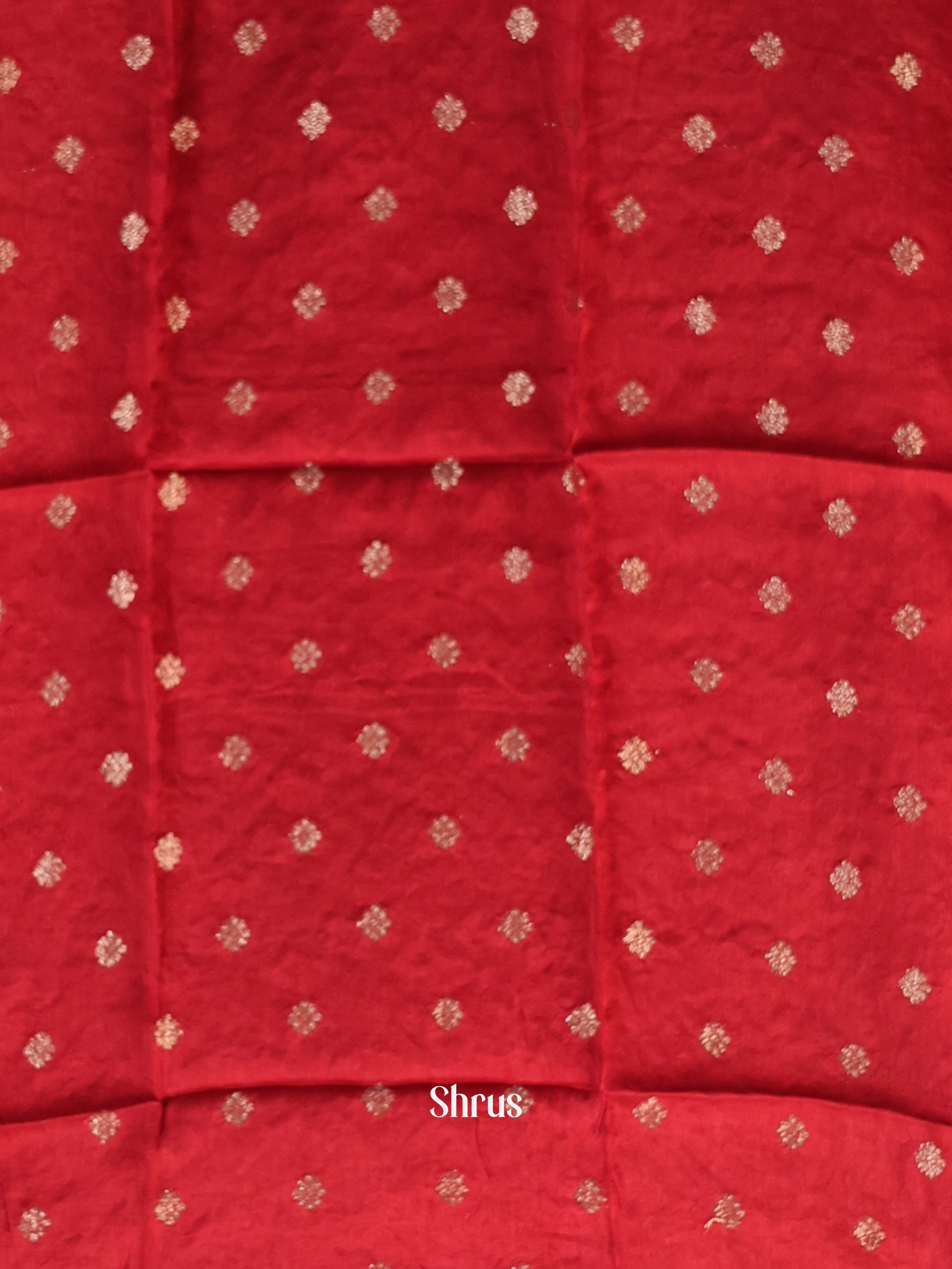 Pink & Red- Semi Mysoresilk Saree - Shop on Shrus.com