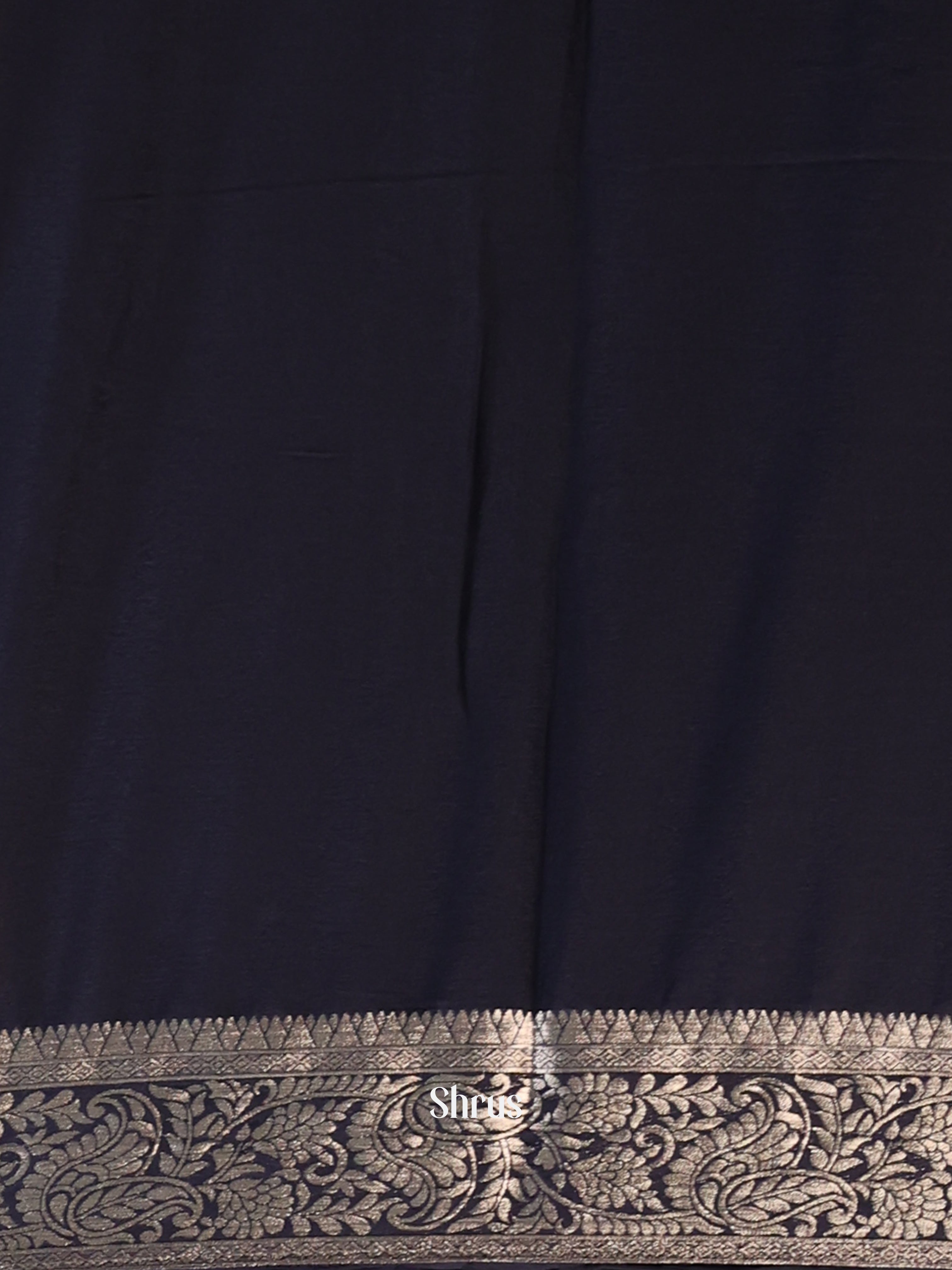 Black - Semi Mysoresilk Saree - Shop on Shrus.com