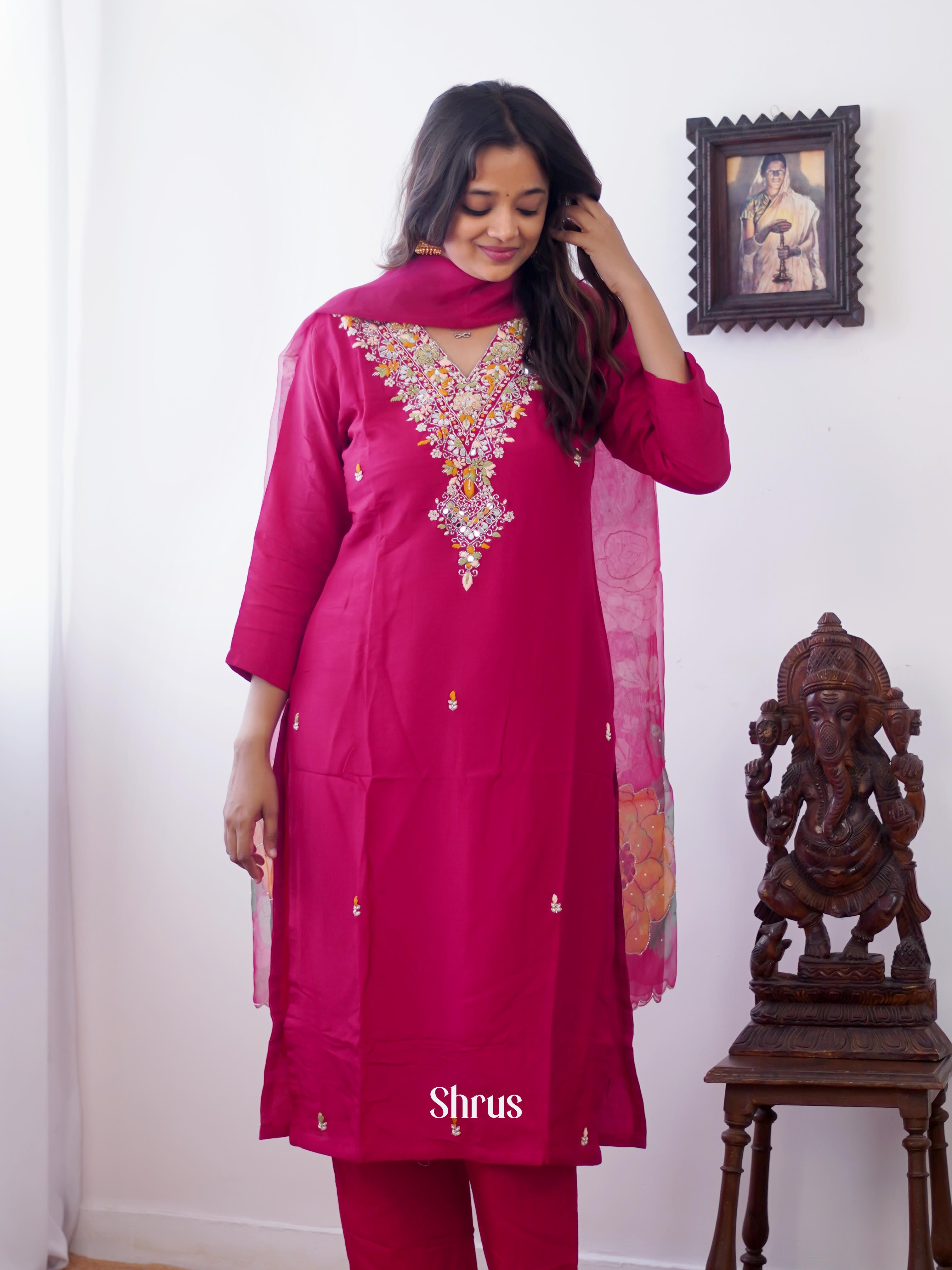 Pink - 3pc Festive Readymade Suits - Shop on Shrus.com